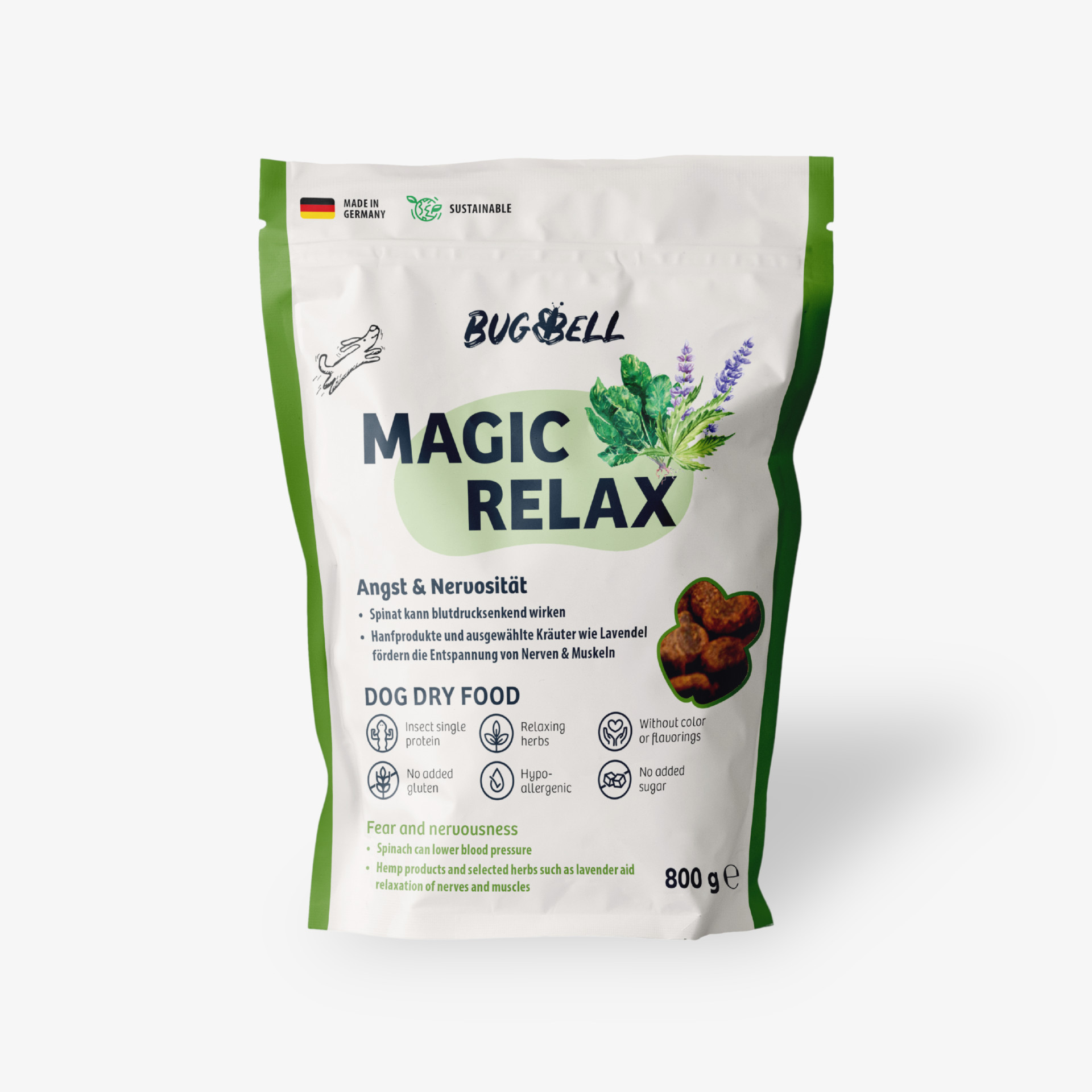 85000 BugBell Bugbell Adult Gruen MagicRelax Hund Trockenfutter