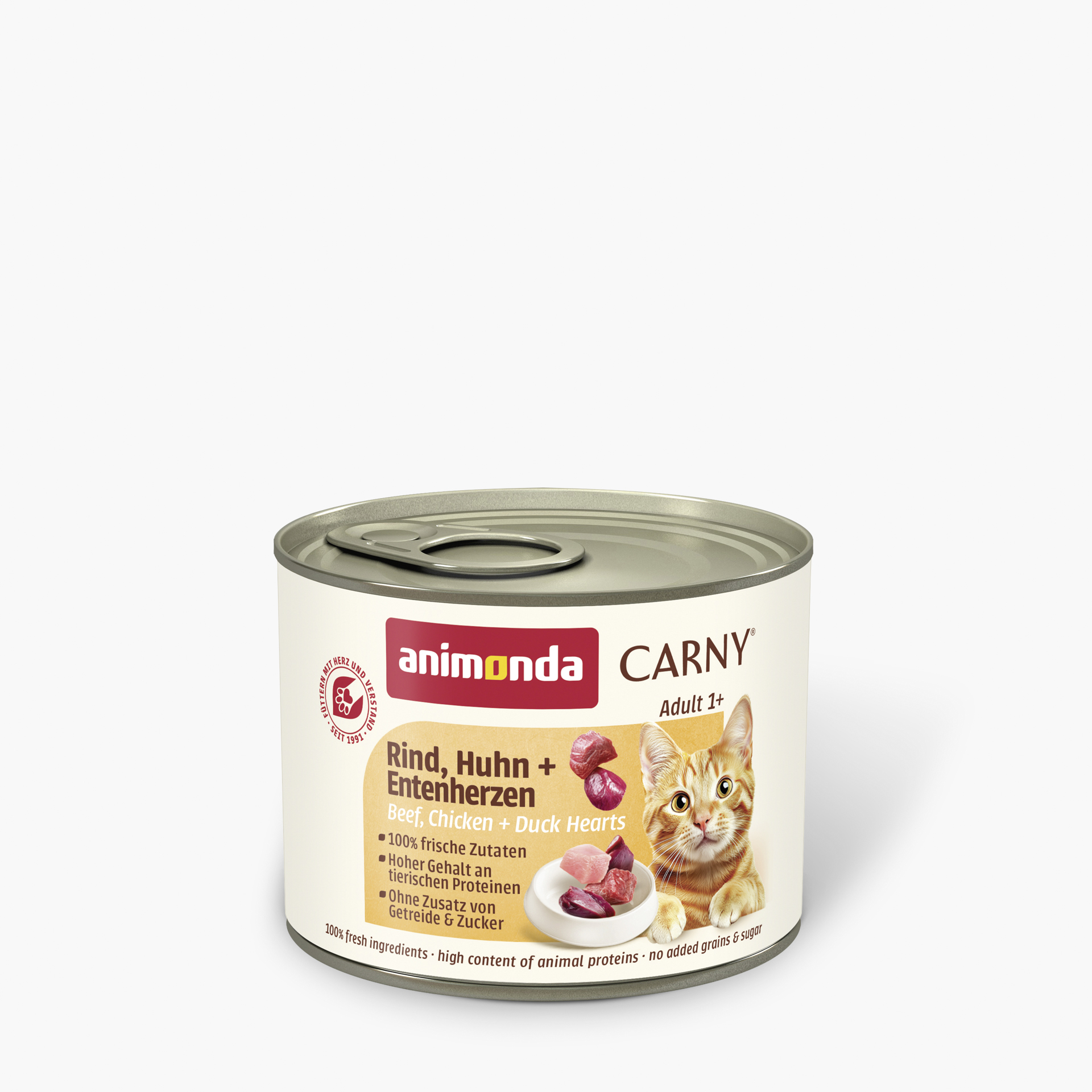 83706 animonda Carny Adult Rind  Huhn und Entenherzen Katze Nassfutter