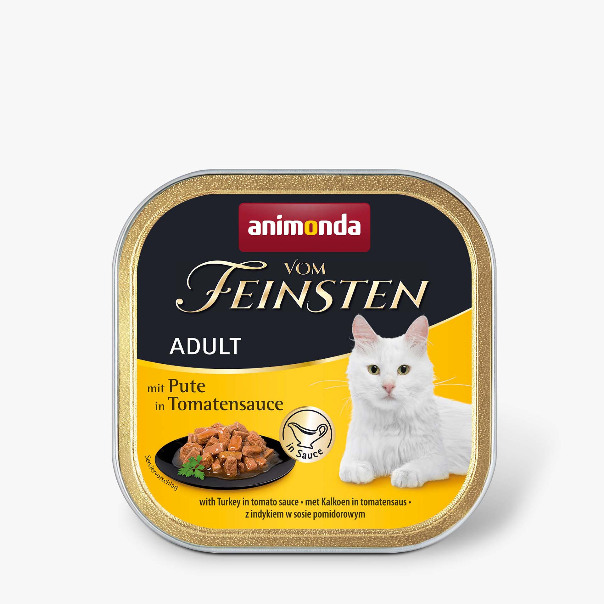 83360 animonda Vom Feinsten Adult in Sauce mit Pute in Tomatensauce Katze Nassfutter