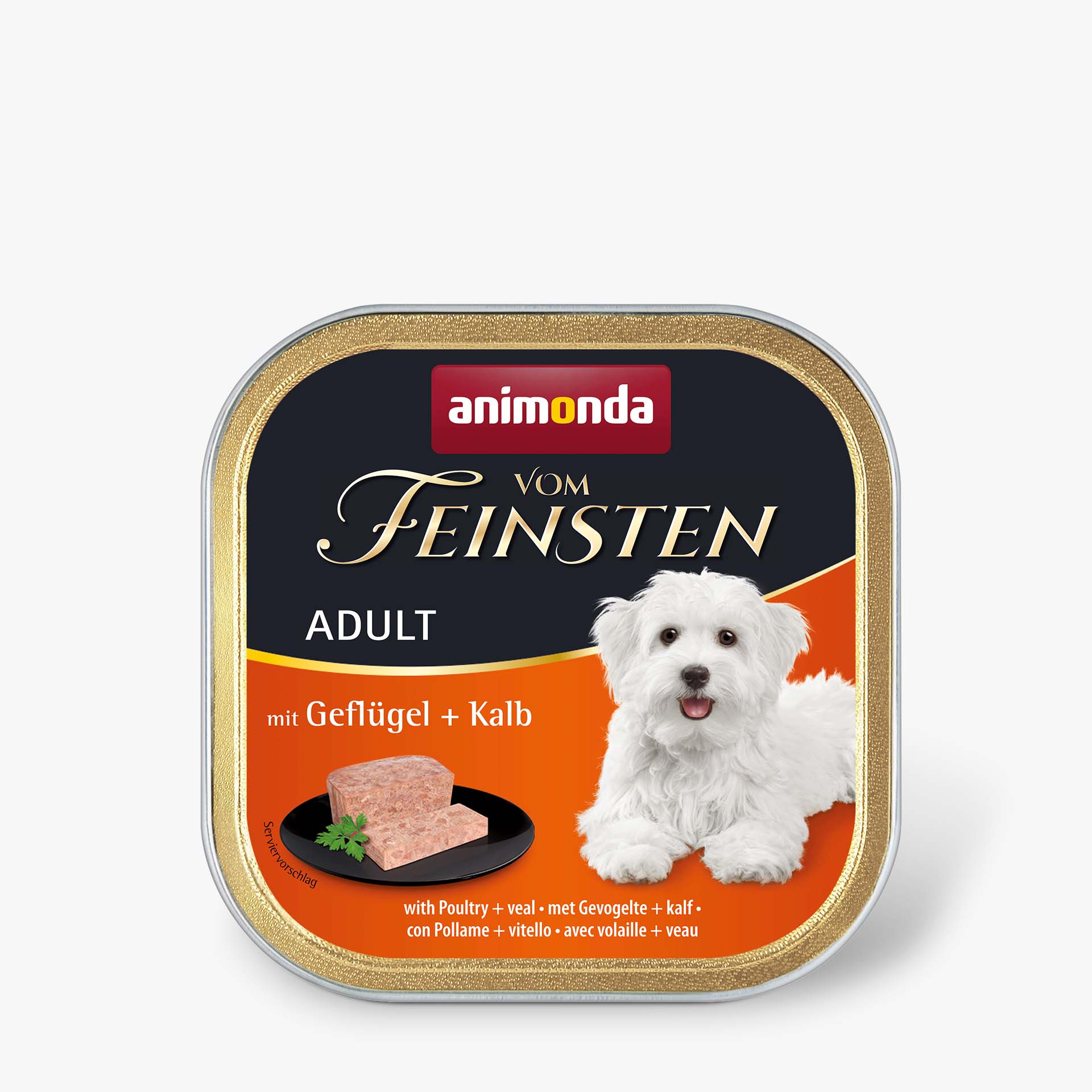 82610 animonda Vom Feinsten Adult mit Gefluegel und Kalb Hund Nassfutter