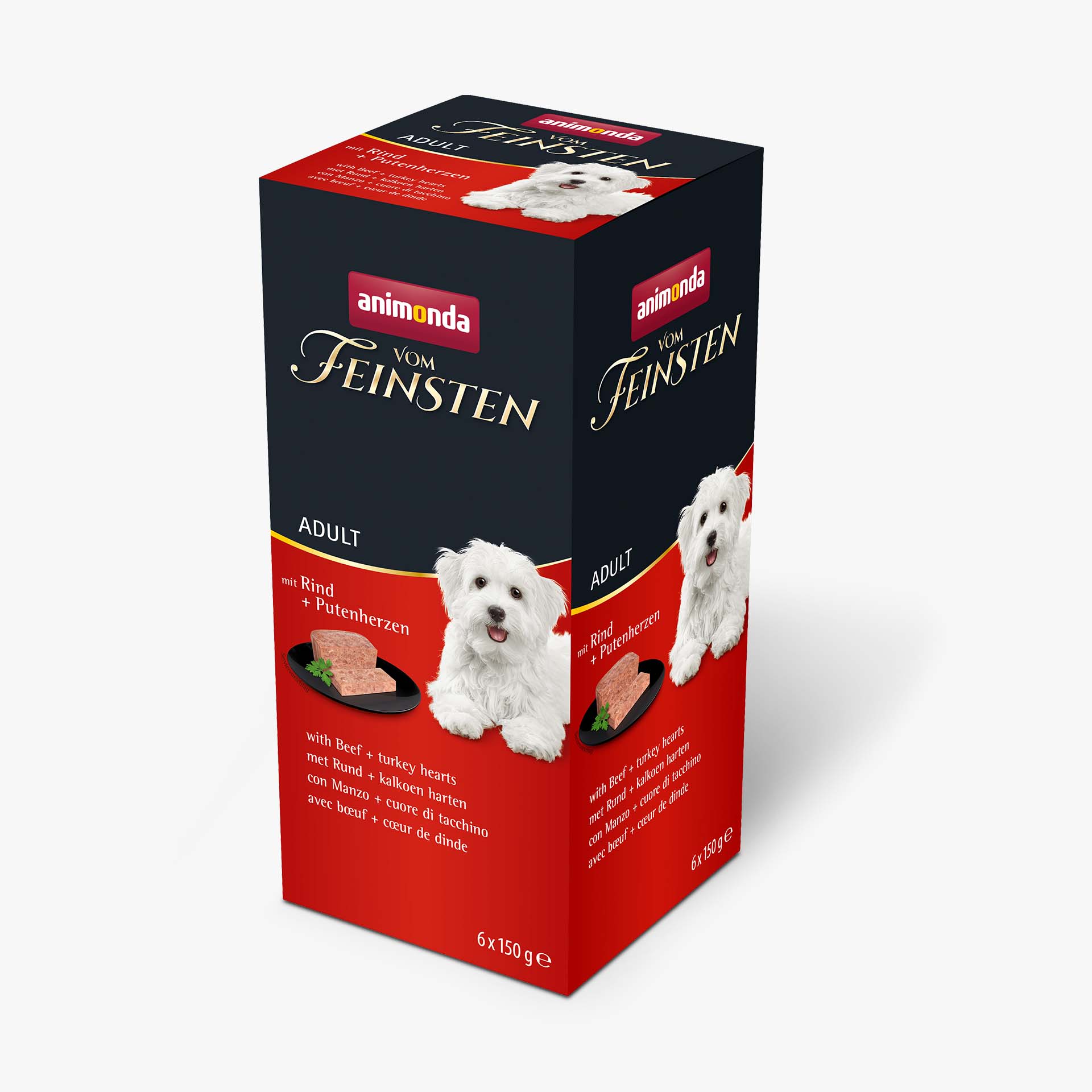 84126 animonda Vom Feinsten Adult mit Rind und Putenherzen Hund Nassfutter 84126 animonda Vom Feinsten Adult mit Rind und Putenherzen Hund Nassfutter