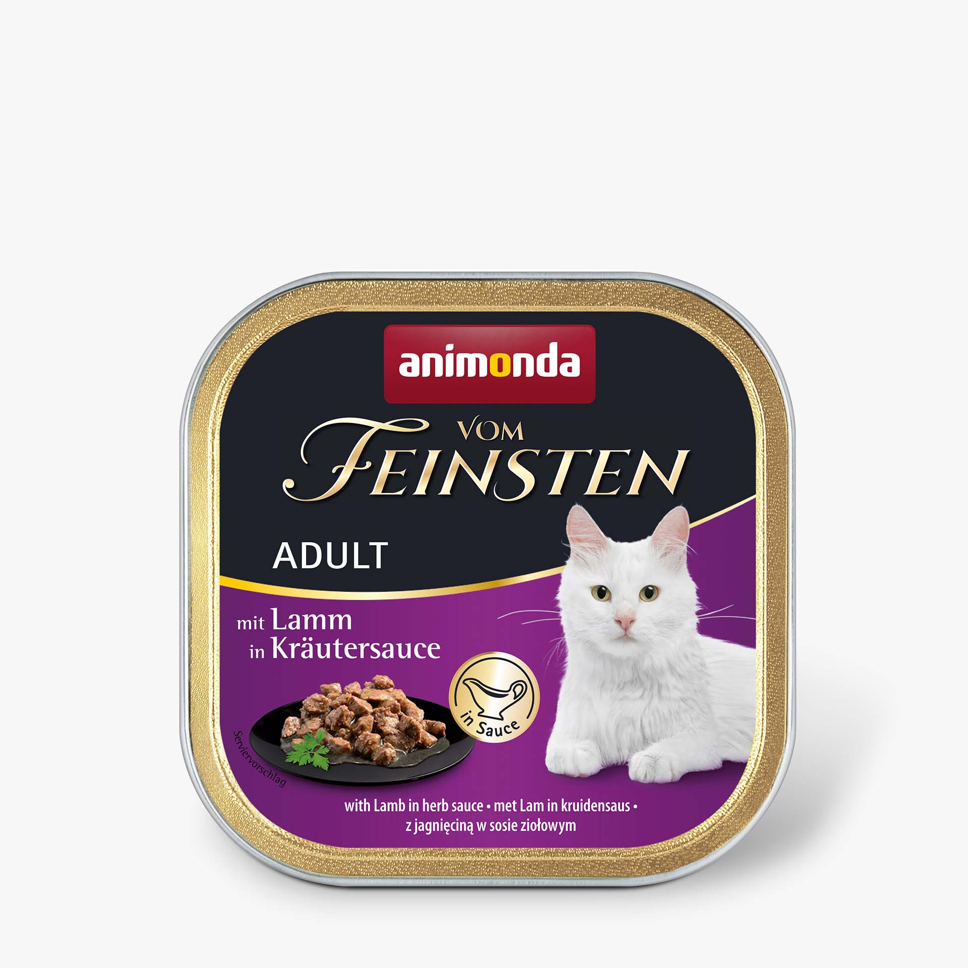 83045 animonda Vom Feinsten Adult in Sauce mit Lamm in Kraeutersauce Katze Nassfutter
