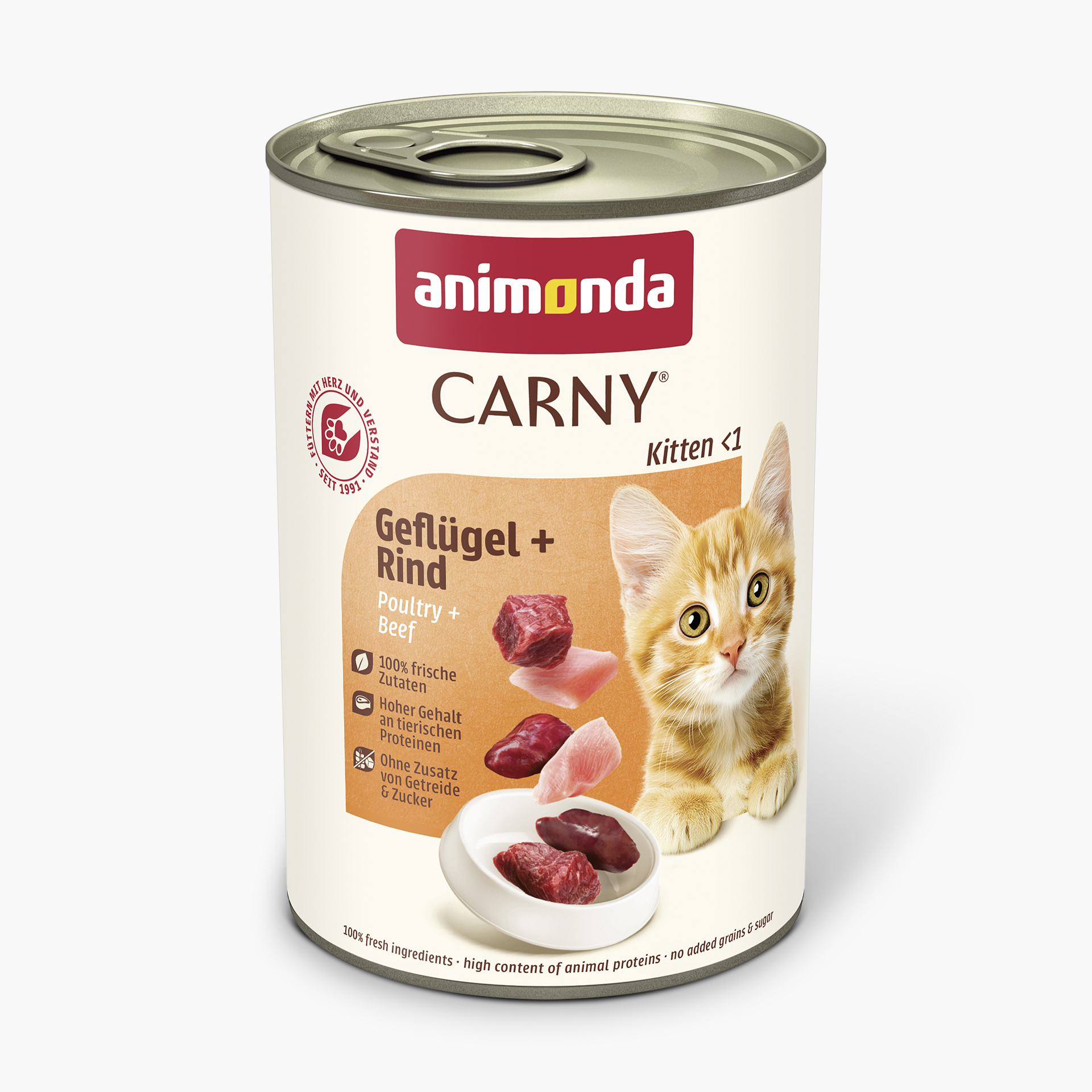 83969 animonda Carny Kitten Gefluegel und Rind  Katze Nassfutter