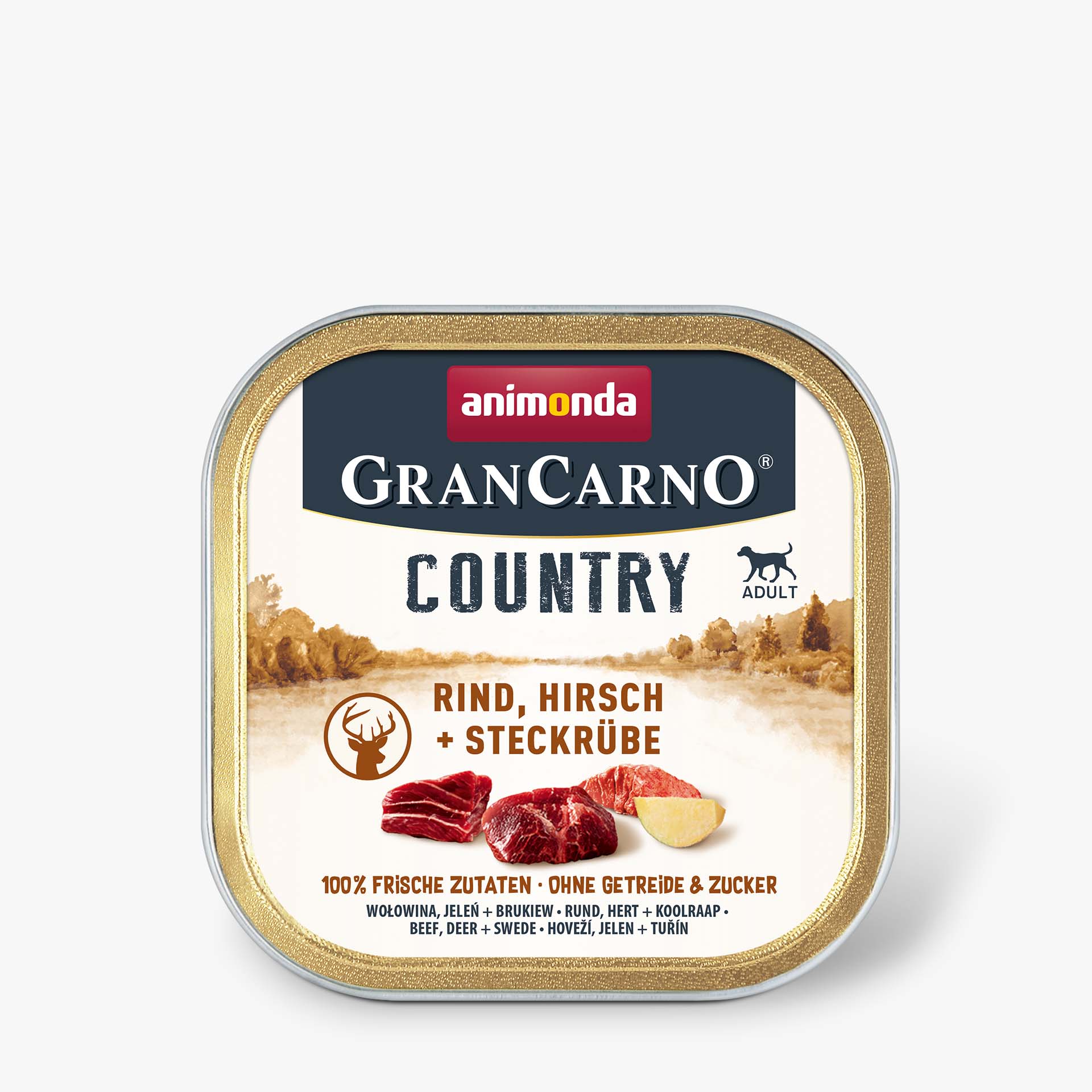 GranCarno Adult Country Rind, Hirsch + Steckrübe