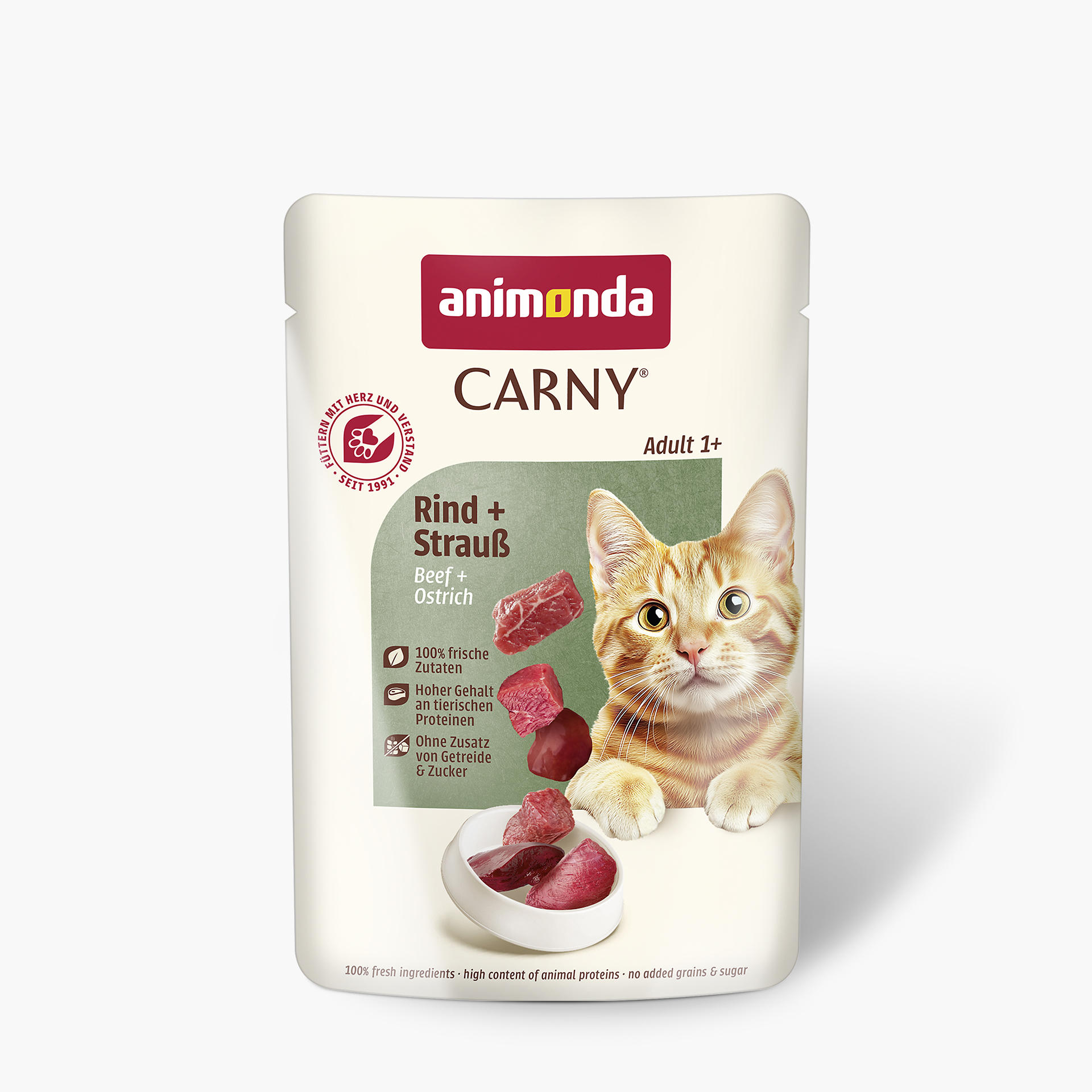 83080 animonda Carny Adult Rind und Strauss Katze Nassfutter