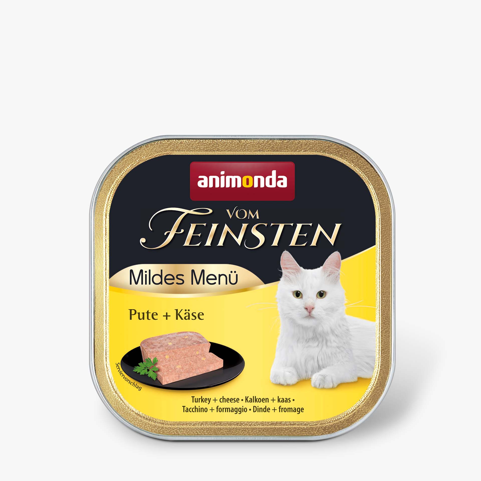 83050 animonda Vom Feinsten Adult Mildes Menue Pute und Kaese Katze Nassfutter