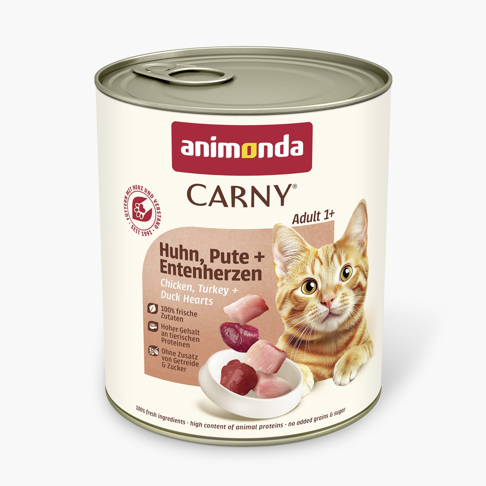 83827 animonda Carny Adult Huhn  Pute und Entenherzen Katze Nassfutter