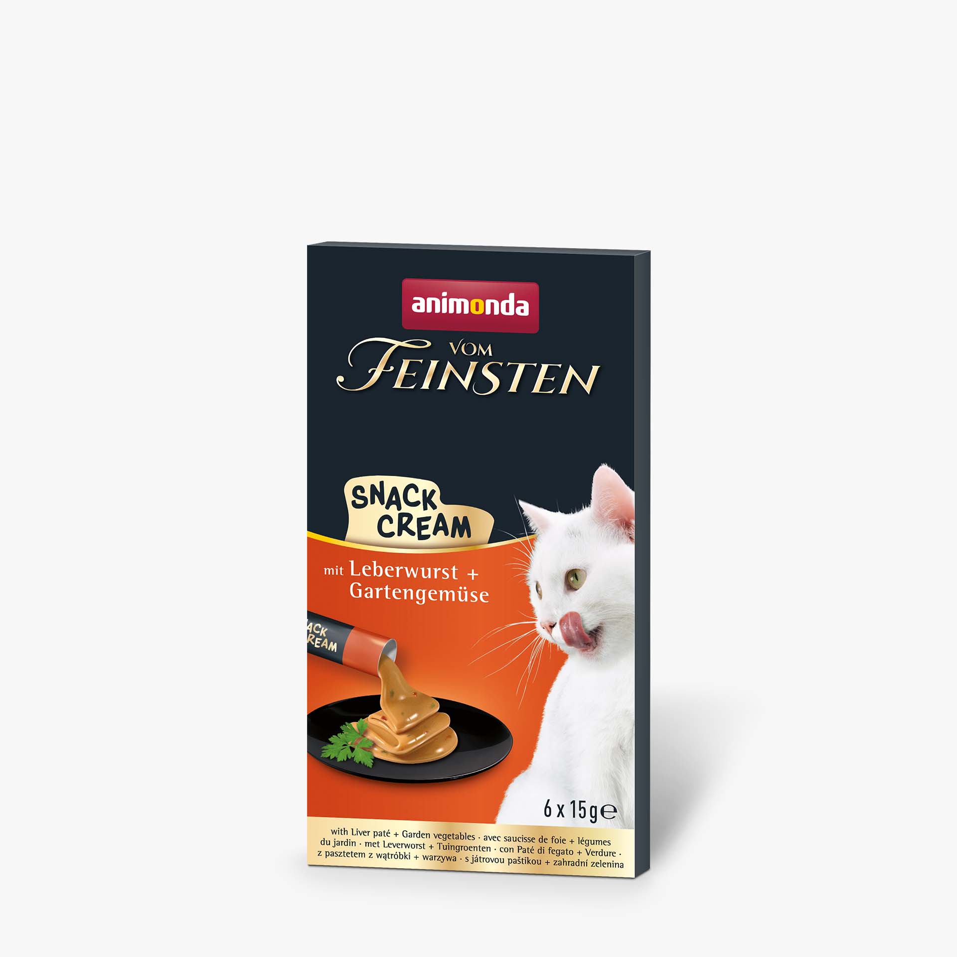 83866 animonda Vom Feinsten Adult Snack Cream mit Leberwurst und Gartengemuese Katze Snacks und Milch