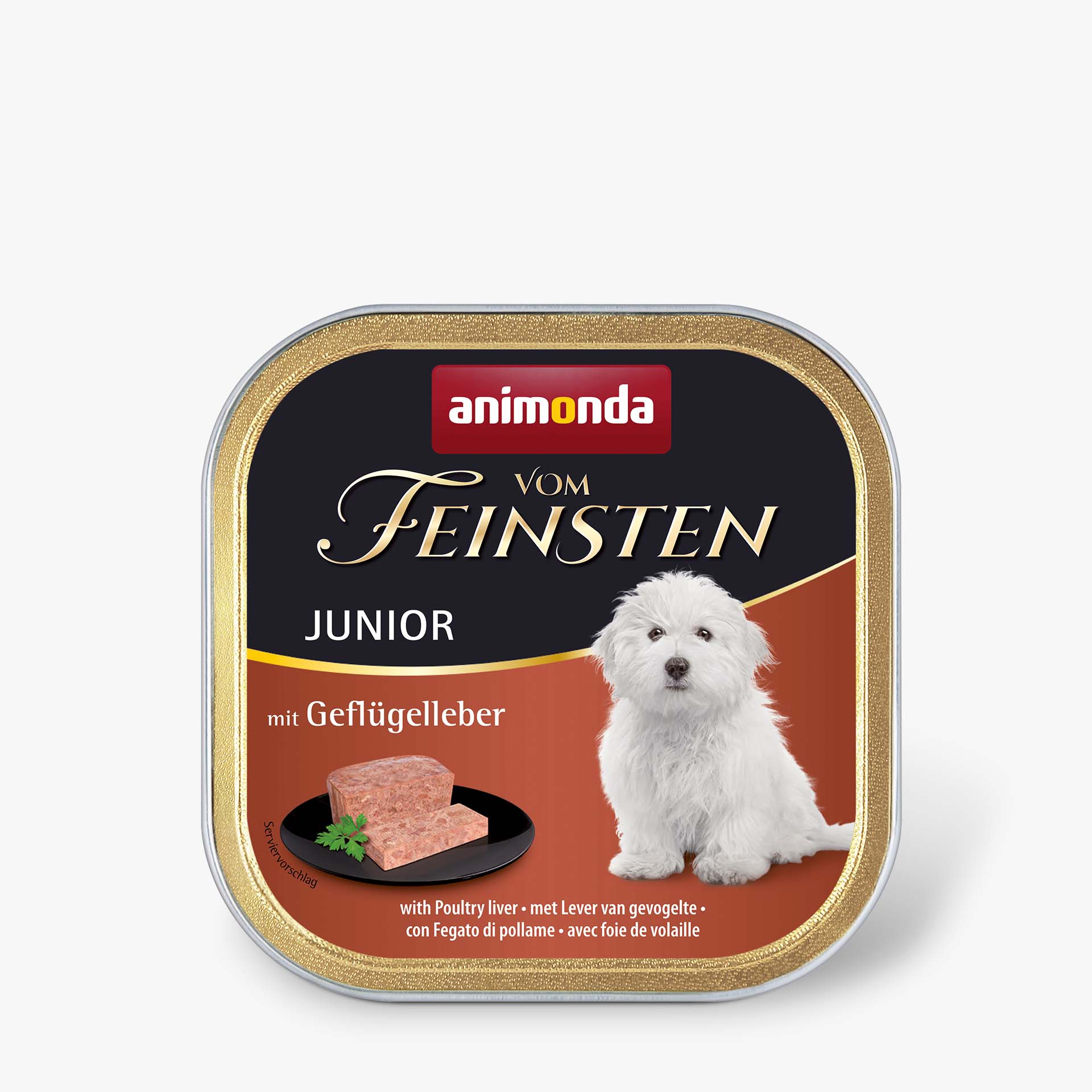 82657 animonda Vom Feinsten Junior mit Gefluegelleber Hund Nassfutter