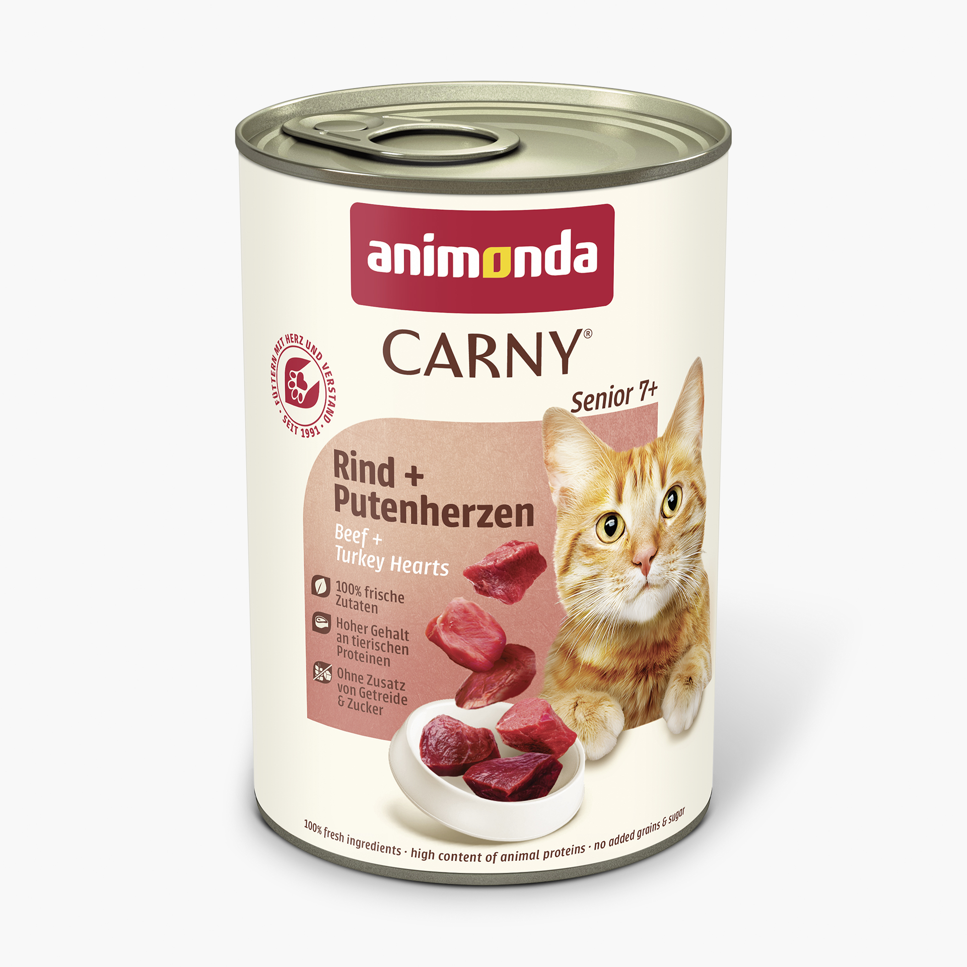 83727 animonda Carny Senior Rind und Putenherzen Katze Nassfutter