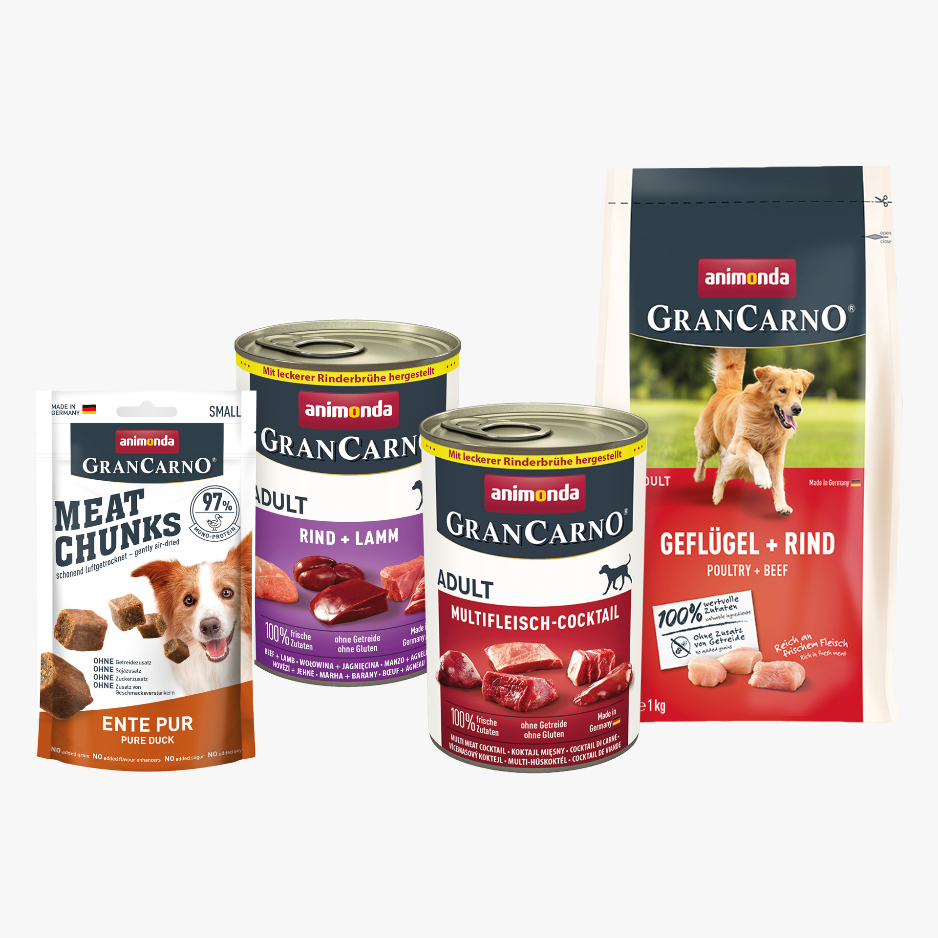 86919 animonda GranCarnno Adult Mischfuetterungs Probierpaket Hund Hund Nassfutter