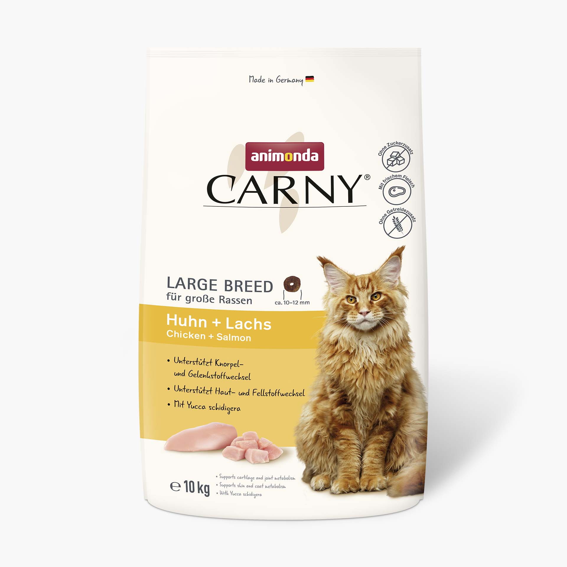 83554 animonda Carny Adult Grosse Rassen Huhn und Lachs Katze Trockenfutter