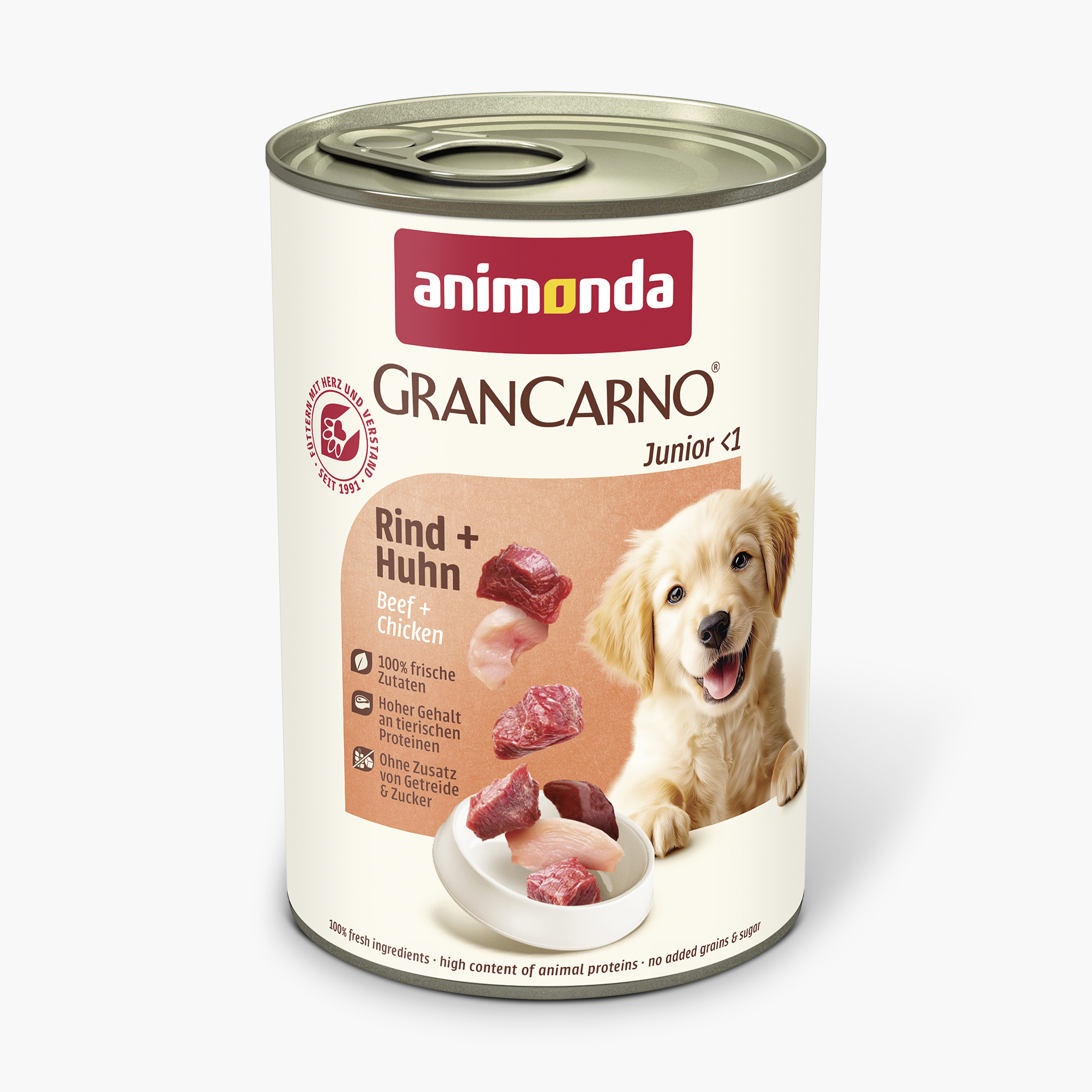 82729 animonda GranCarno Junior Rind und Huhn Hund Nassfutter
