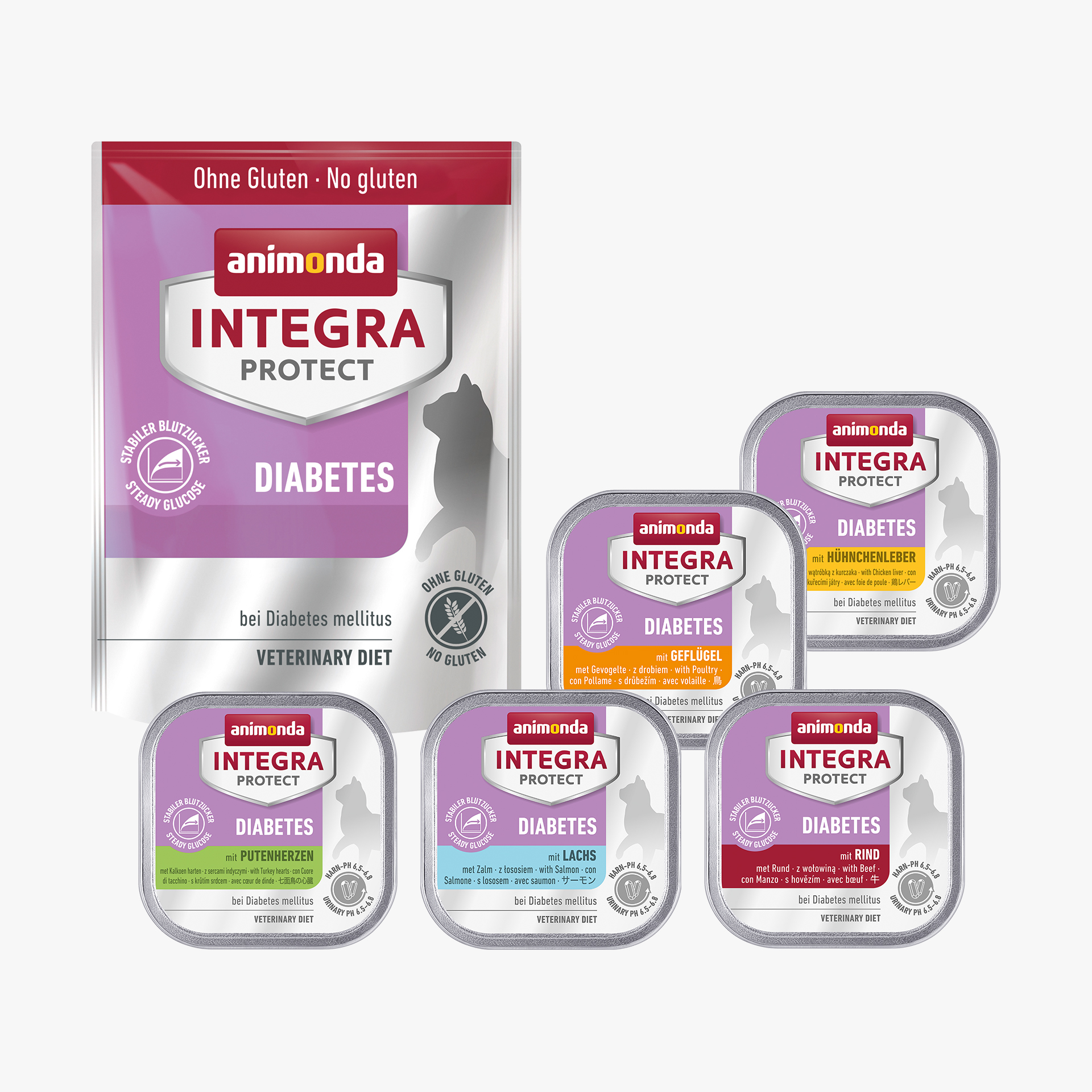 86914 animonda INTEGRA PROTECT Adult Probierpaket Integra Protect Katze Diabetes Katze Nassfutter