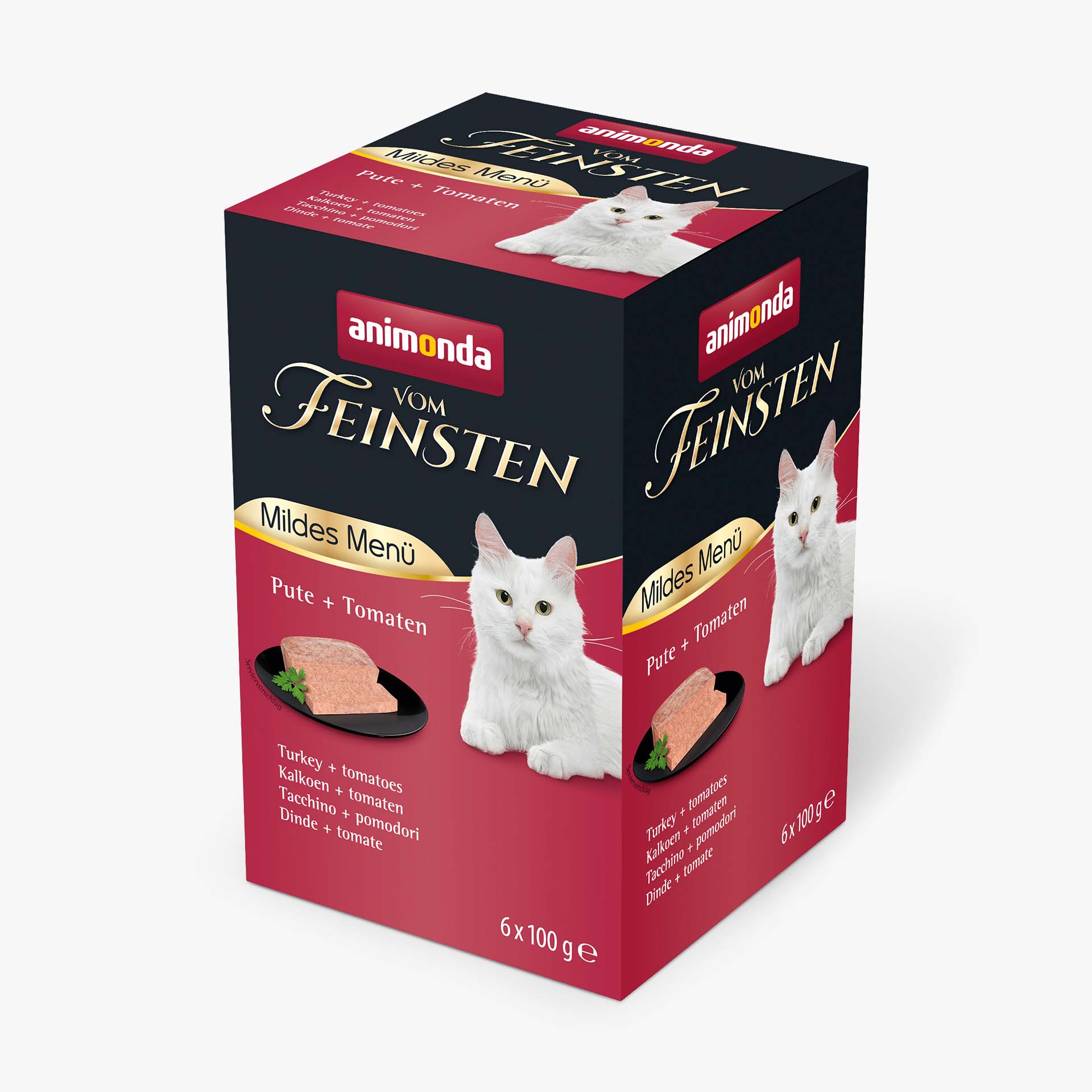 83940 animonda Vom Feinsten Adult Mildes Menue Pute und Tomaten Katze Nassfutter