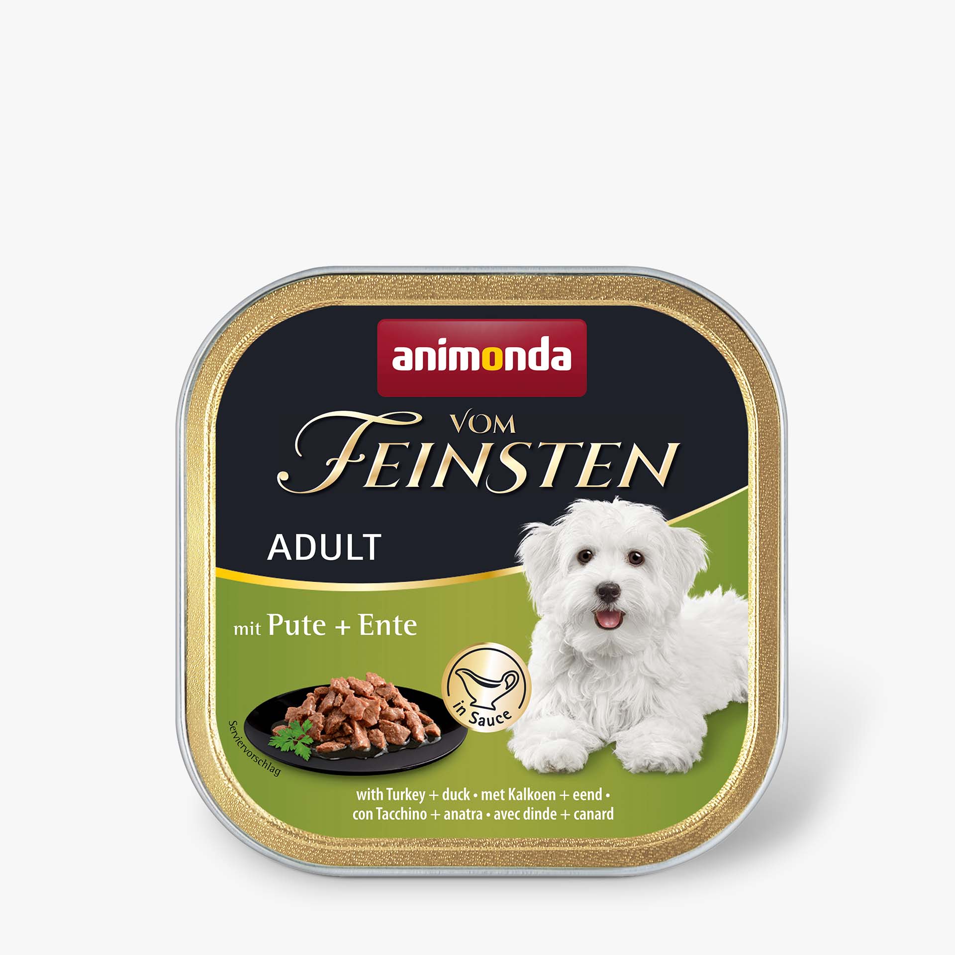 82310 animonda Vom Feinsten Adult in Sauce mit Pute und Ente in Sauce Hund Nassfutter