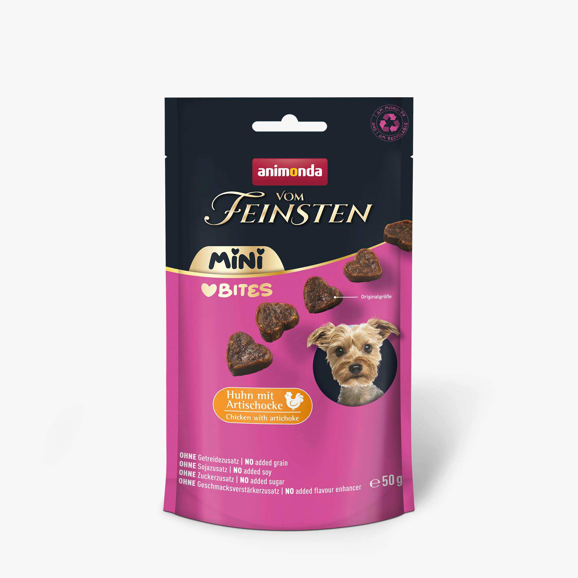 82863 animonda Vom Feinsten Adult Mini  Love Bites Huhn mit Artischocke Hund Snacks