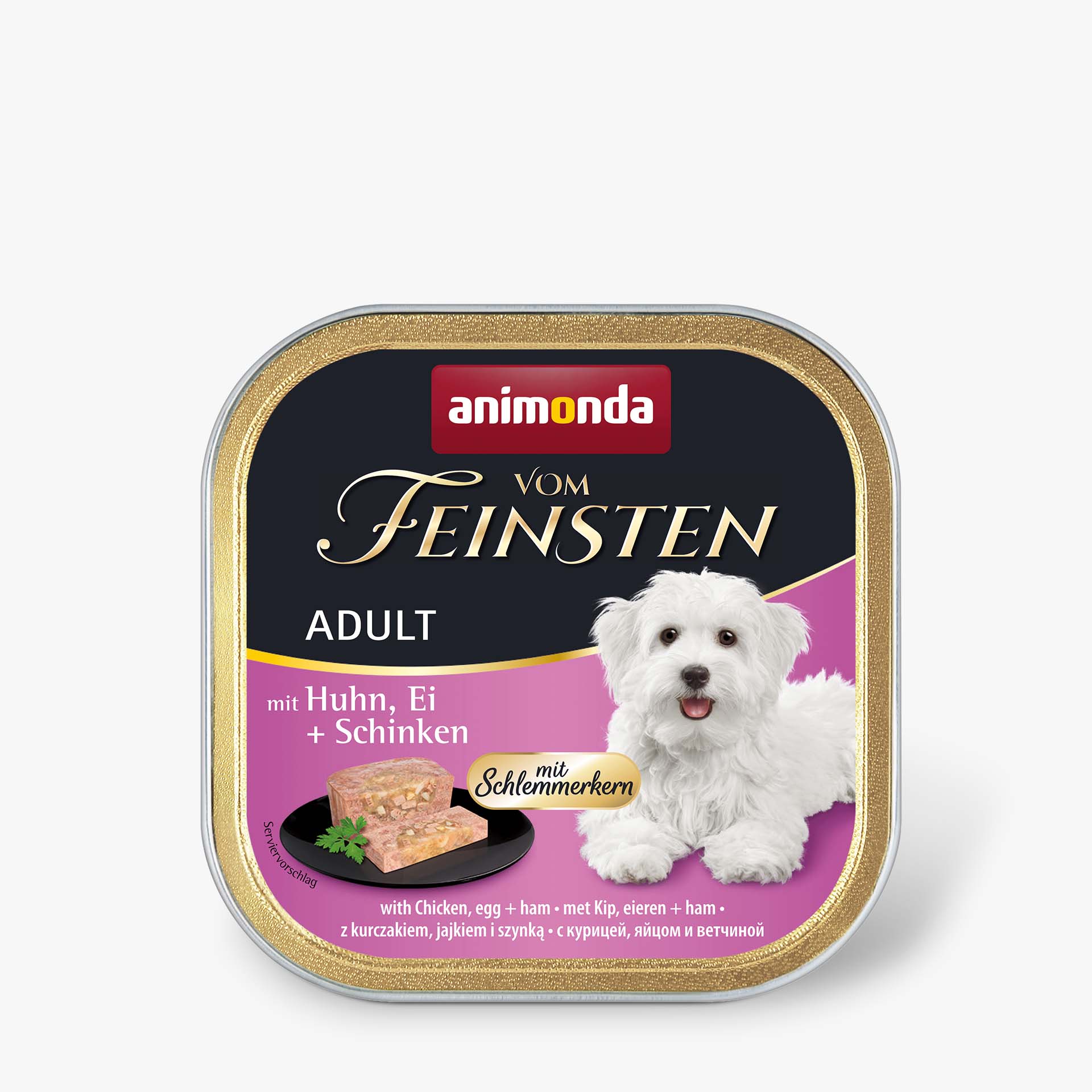 82646 animonda Vom Feinsten Adult mit Schlemmerkern Schlemmerkern mit Huhn Ei und Schinken Hund Nassfutter 82646 animonda Vom Feinsten Adult mit Schlemmerkern Schlemmerkern mit Huhn Ei und Schinken Hund Nassfutter
