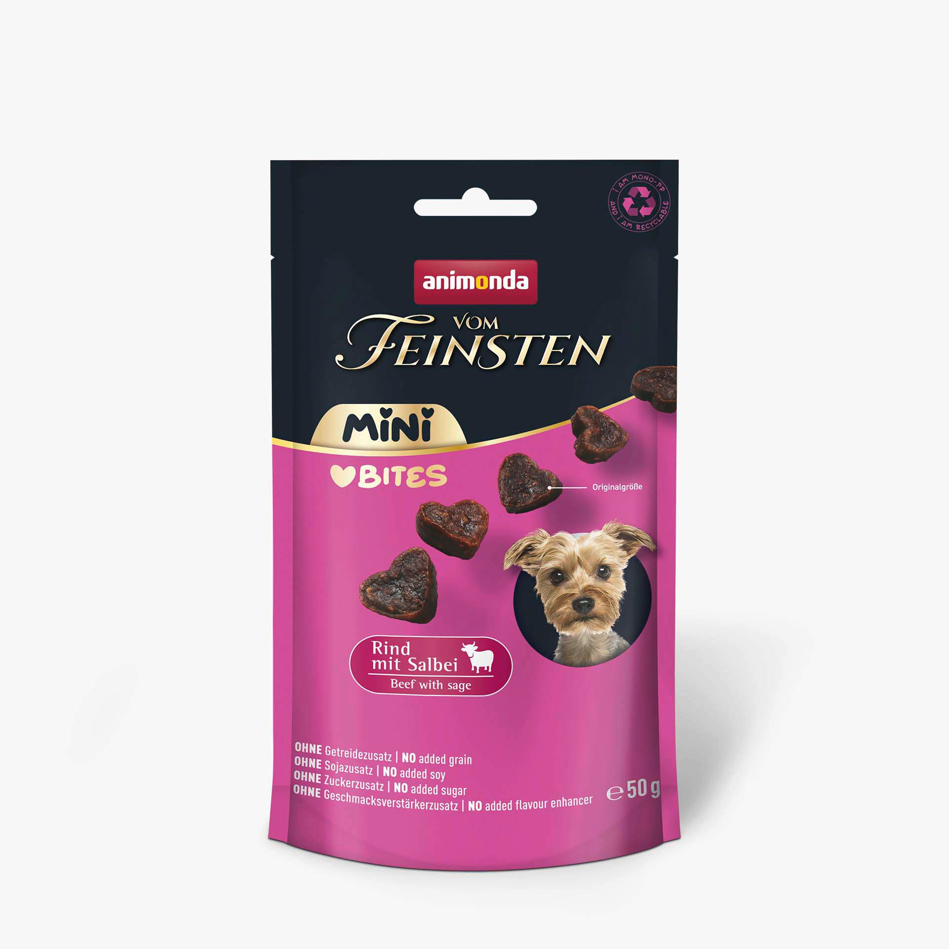 82864 animonda Vom Feinsten Adult Mini Love Bites Rind mit Salbei Hund Snacks