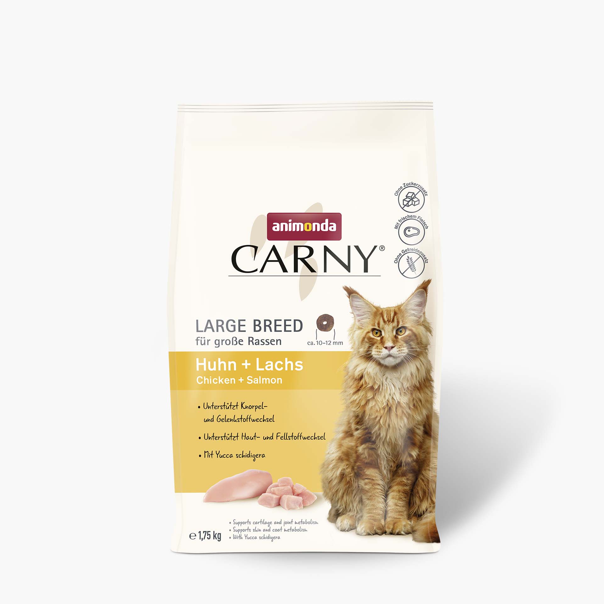 83553 animonda Carny Adult Grosse Rassen Huhn und Lachs Katze Trockenfutter