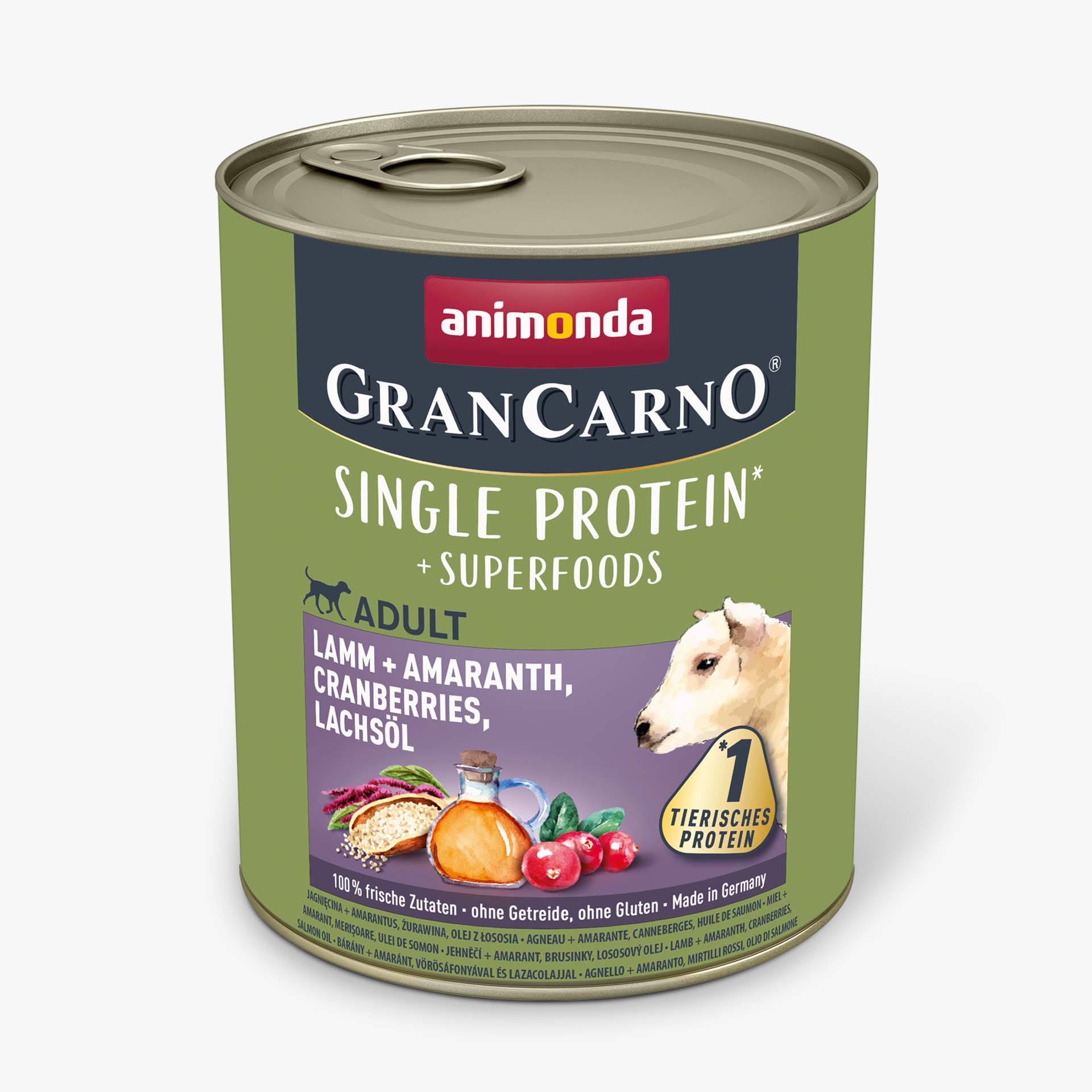 82441 animonda GranCarno Adult Superfoods Lamm und Amaranth Cranberries Lachsoel Hund Nassfutter 82441 animonda GranCarno Adult Superfoods Lamm und Amaranth Cranberries Lachsoel Hund Nassfutter