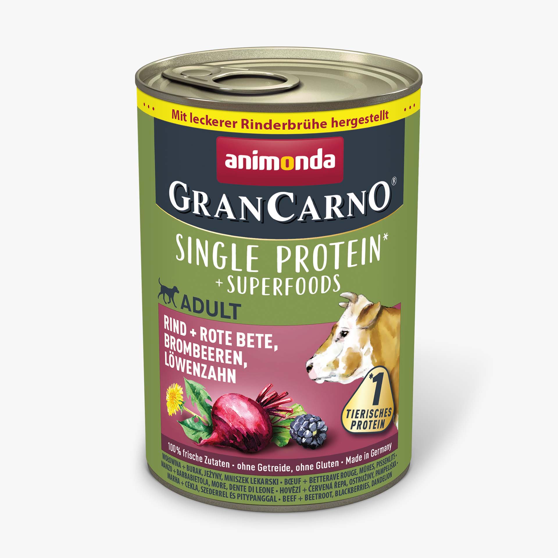 GranCarno Adult Superfoods Rind + Rote Bete, Brombeeren, Löwenzahn