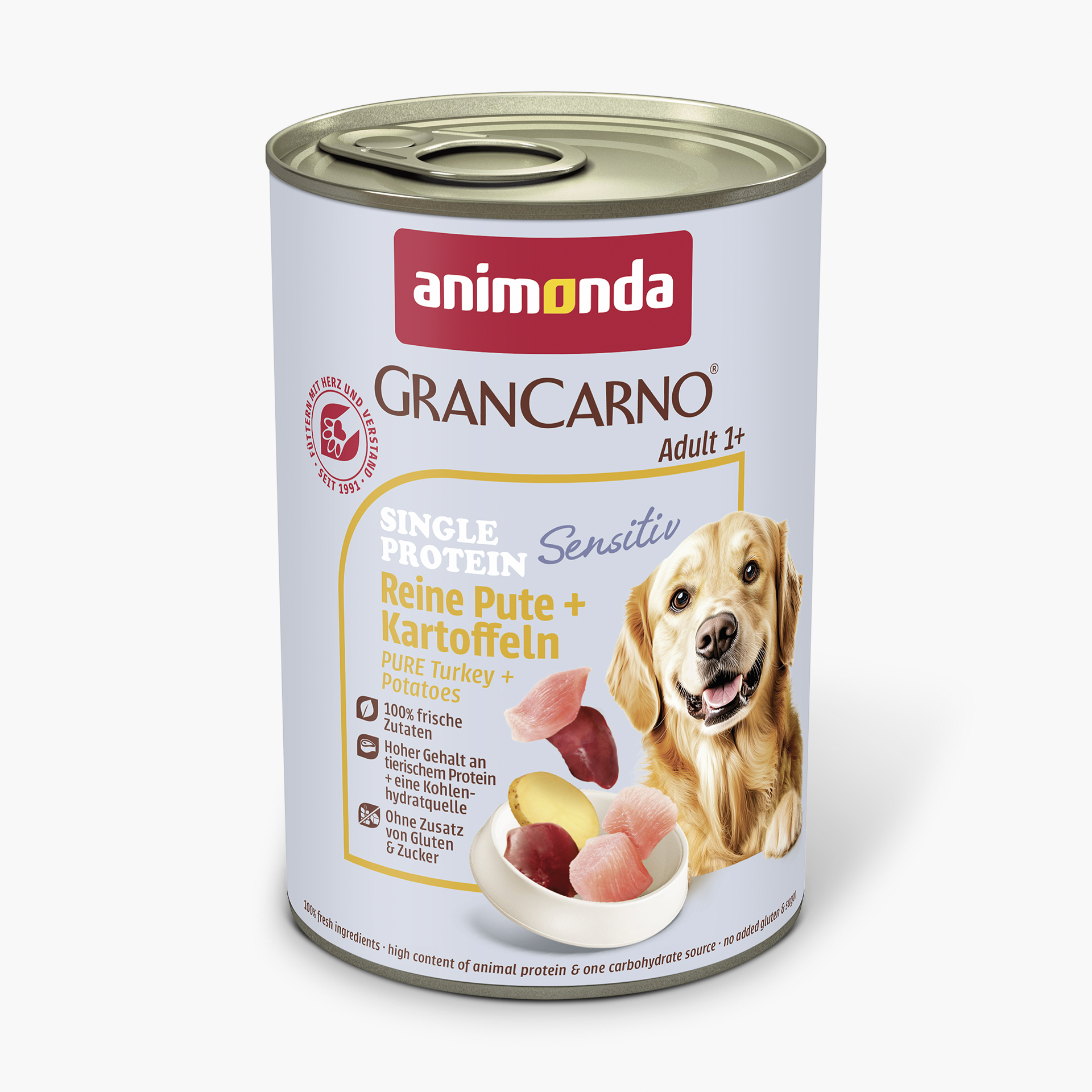 82415 animonda GranCarno Adult Sensitiv Reine Pute und Kartoffeln Hund Nassfutter