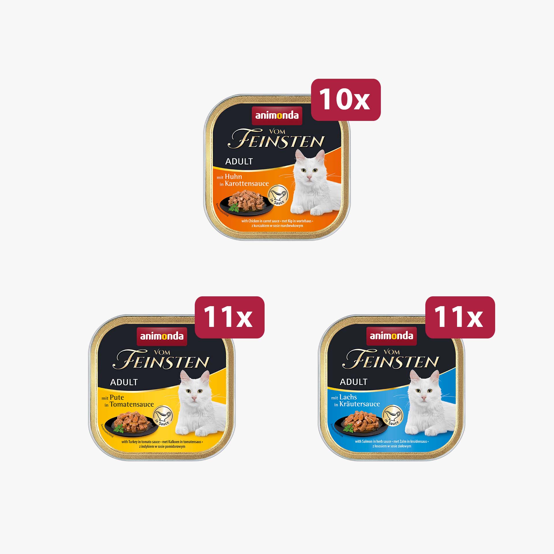 83127 animonda Vom Feinsten Adult in Sauce Saucen Vielfalt Katze Nassfutter 83127 animonda Vom Feinsten Adult in Sauce Saucen Vielfalt Katze Nassfutter