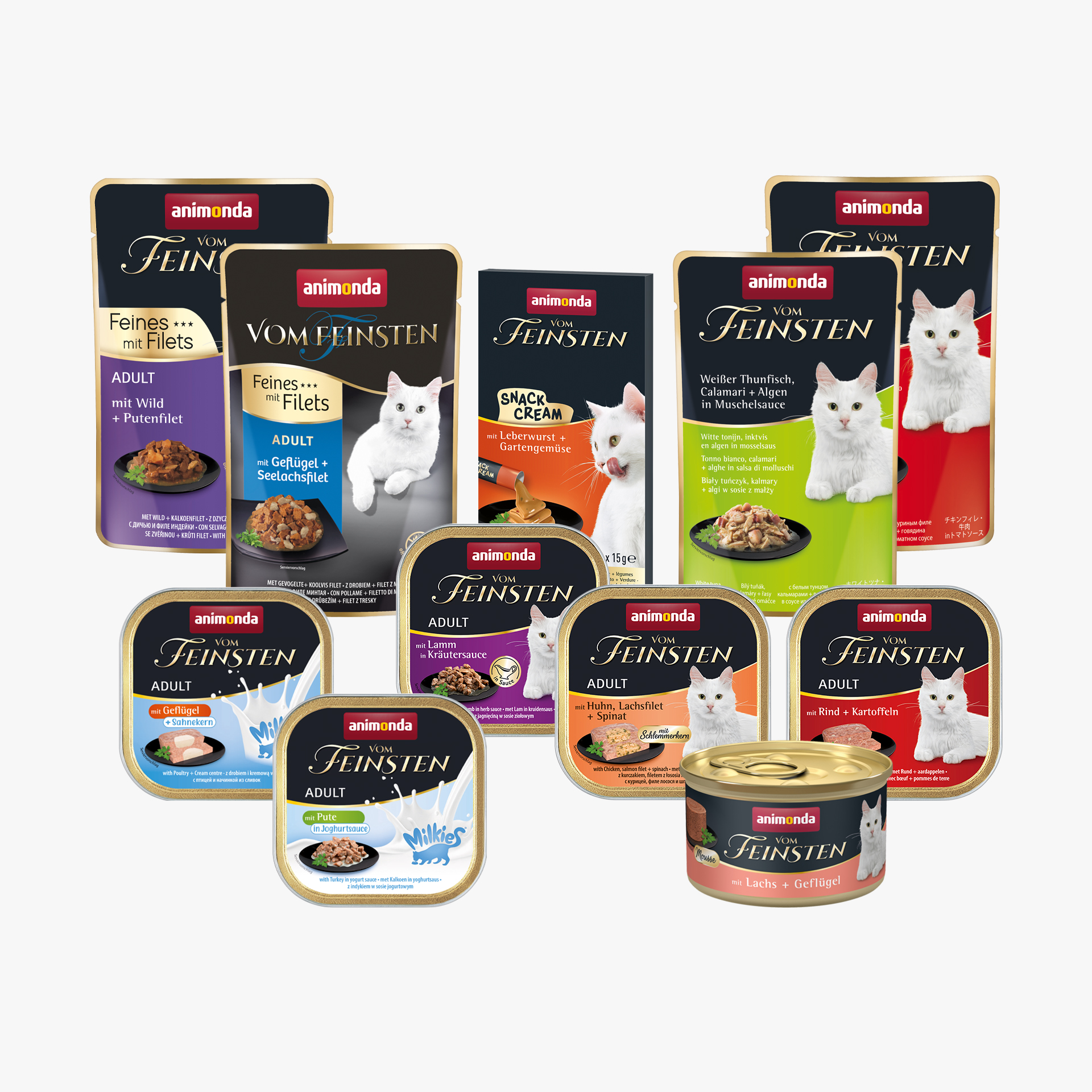 86911 animonda Vom Feinsten Adult Probierpaket Vom Feinsten Adult Katze Nassfutter Katze Nassfutter