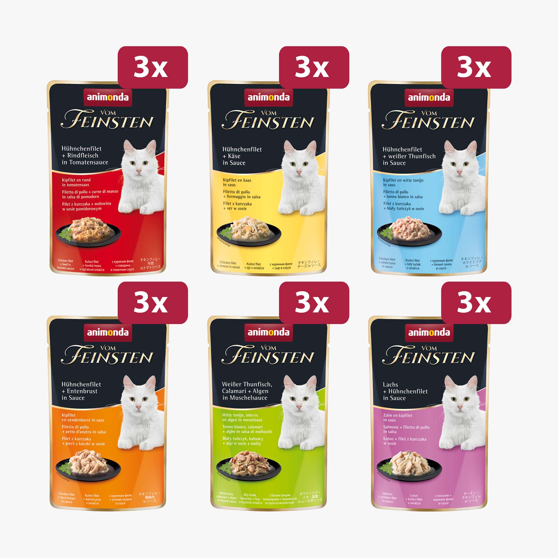 83925 animonda Vom Feinsten Adult in Sauce Filet Kreationen Katze Nassfutter 83925 animonda Vom Feinsten Adult in Sauce Filet Kreationen Katze Nassfutter