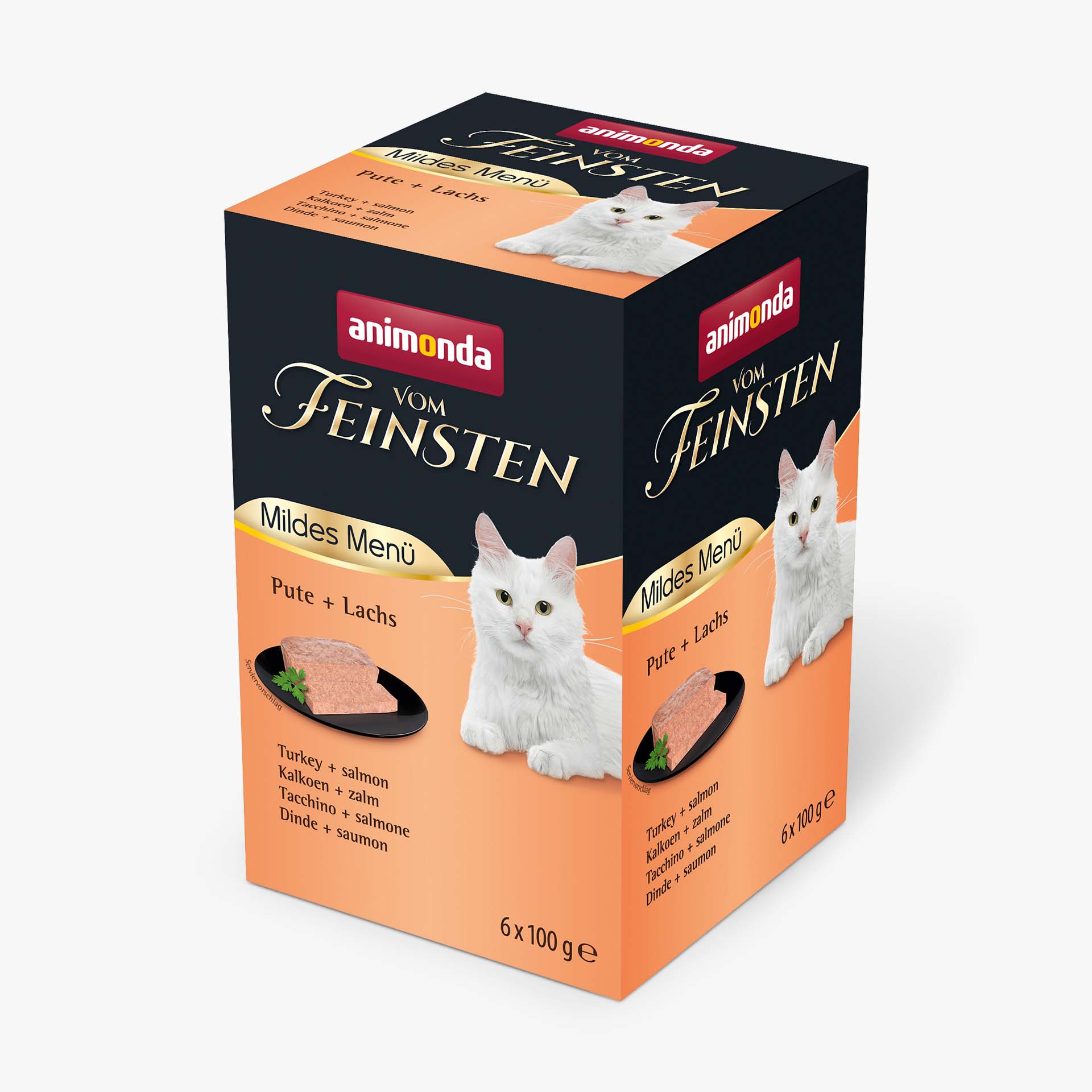 83941 animonda Vom Feinsten Adult Mildes Menue Pute und Lachs Katze Nassfutter