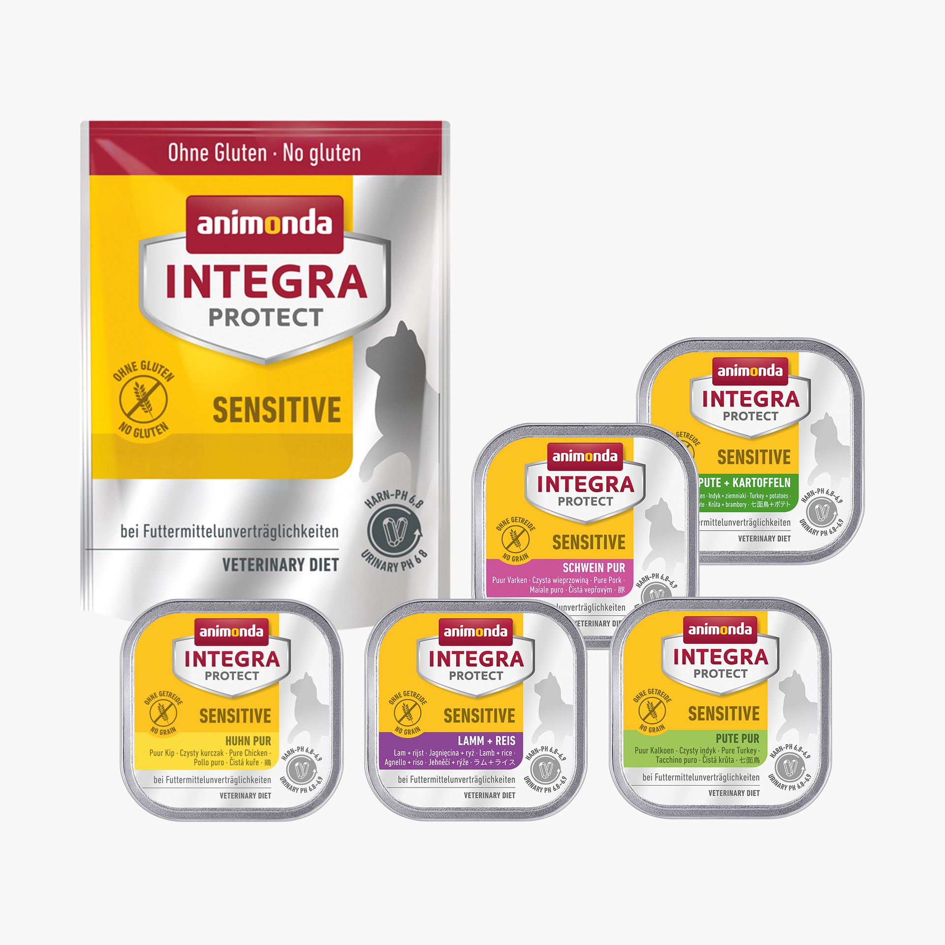 86916 animonda INTEGRA PROTECT Adult Probierpaket Integra Protect Katze Sensitiv Katze Nassfutter