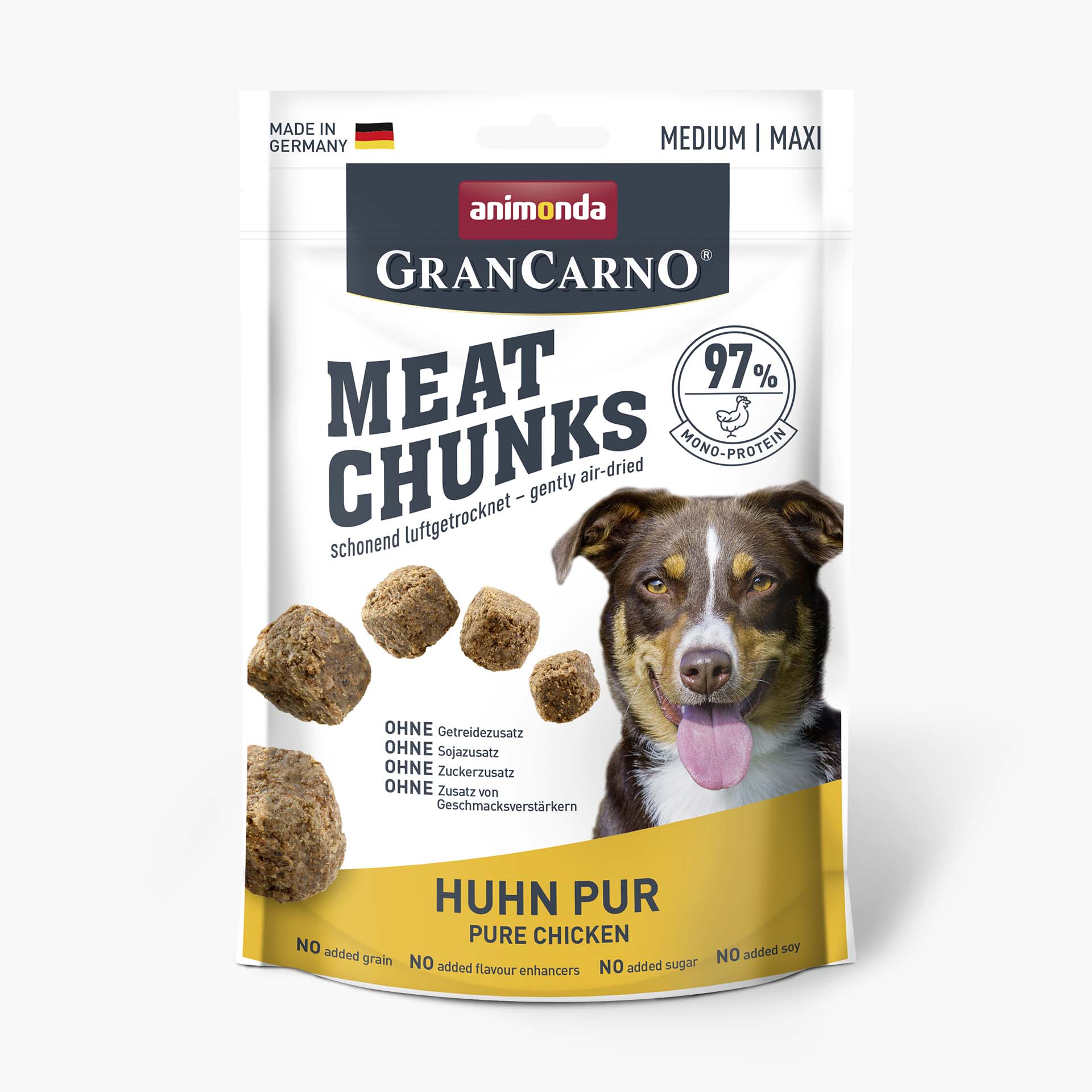 82931 GranCarno Meat Chunks Huhn pur Medium Maxi 80g 2024 72dpi