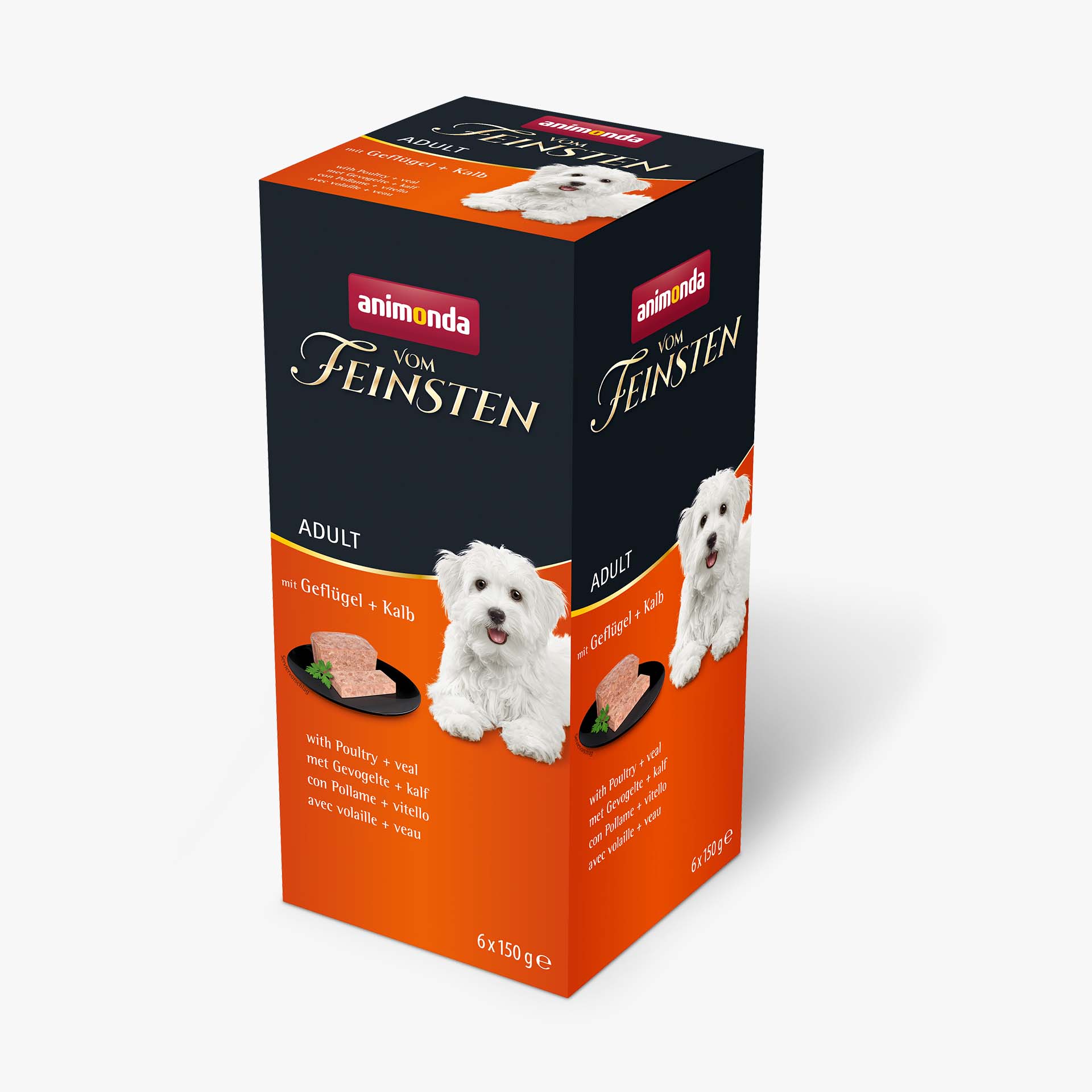 84120 animonda Vom Feinsten Adult mit Gefluegel und Kalb Hund Nassfutter