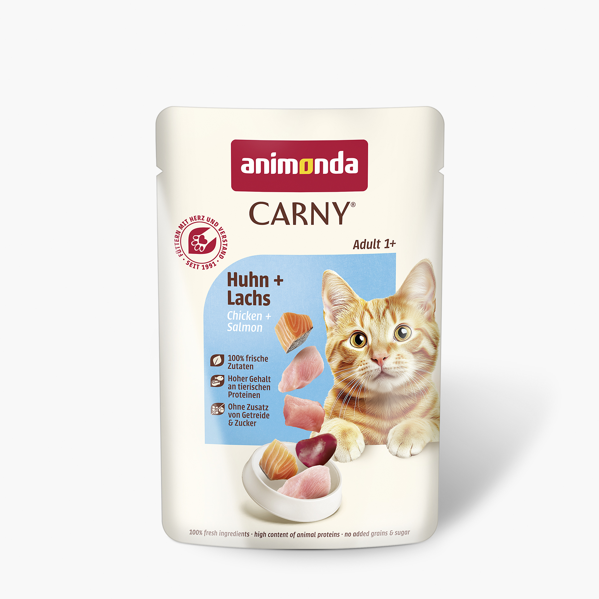 83086 animonda Carny Adult Huhn und Lachs Katze Nassfutter