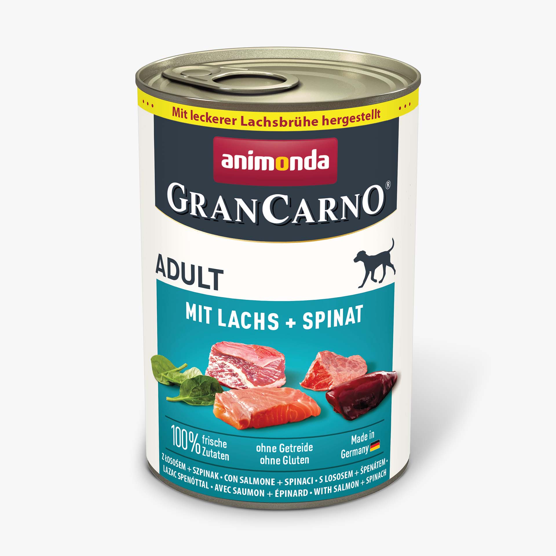 GranCarno with salmon + spinach 