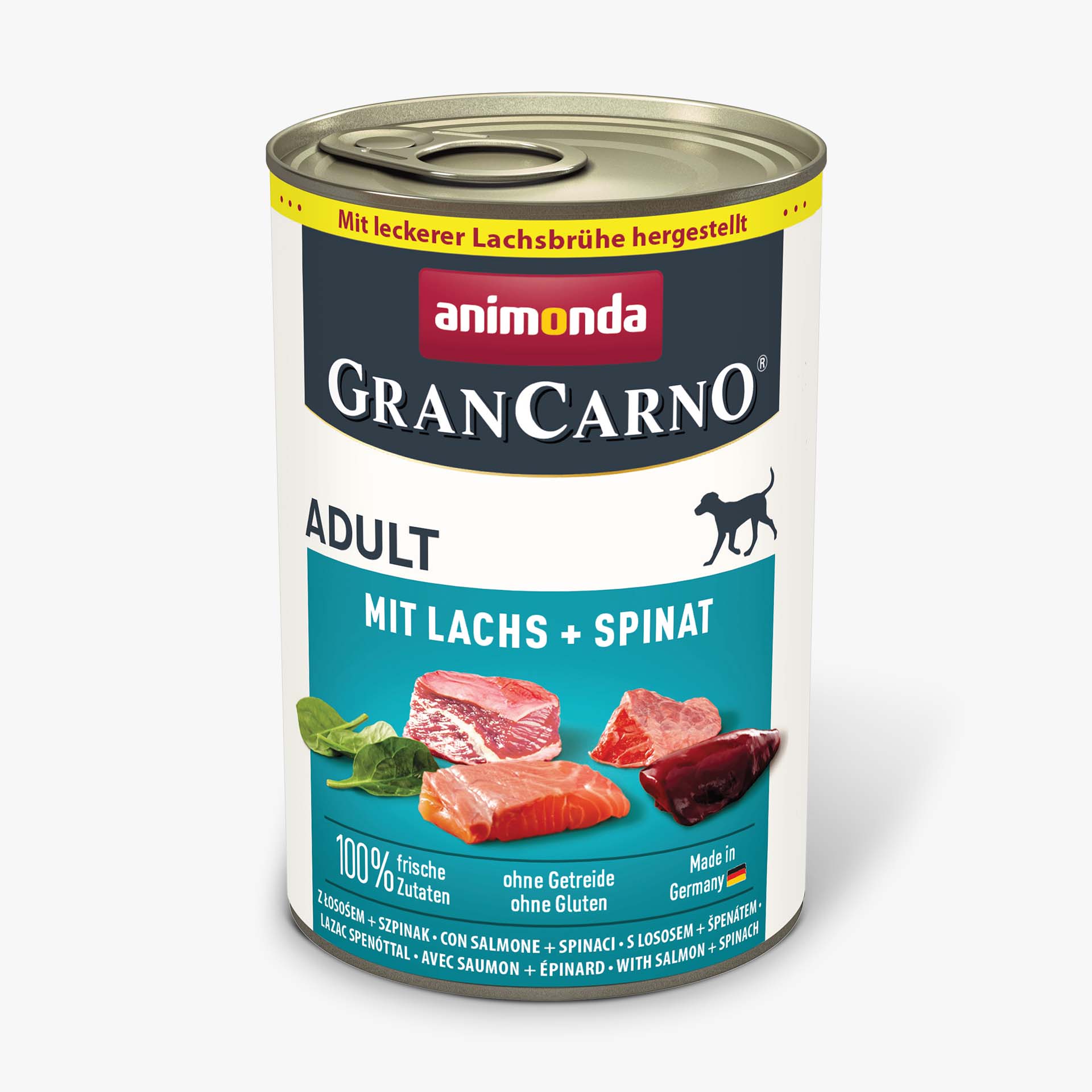 82476 animonda GranCarno Adult mit Lachs und Spinat Hund Nassfutter 82476 animonda GranCarno Adult mit Lachs und Spinat Hund Nassfutter