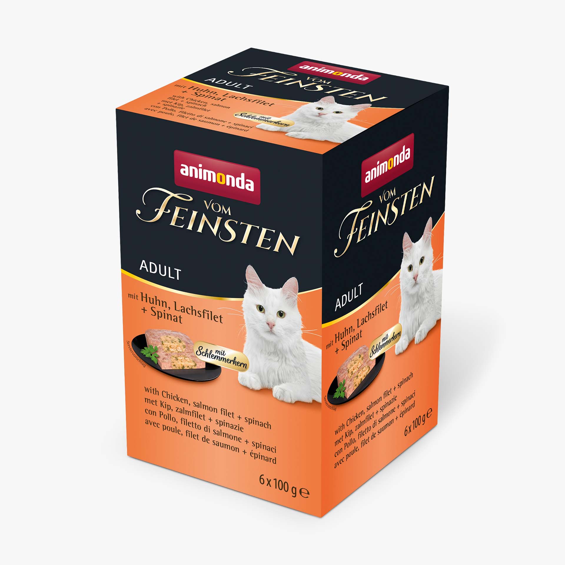 84231 animonda Vom Feinsten Adult mit Schlemmerkern Schlemmerkern mit Huhn Lachsfilet und Spinat Katze Nassfutter 84231 animonda Vom Feinsten Adult mit Schlemmerkern Schlemmerkern mit Huhn Lachsfilet und Spinat Katze Nassfutter