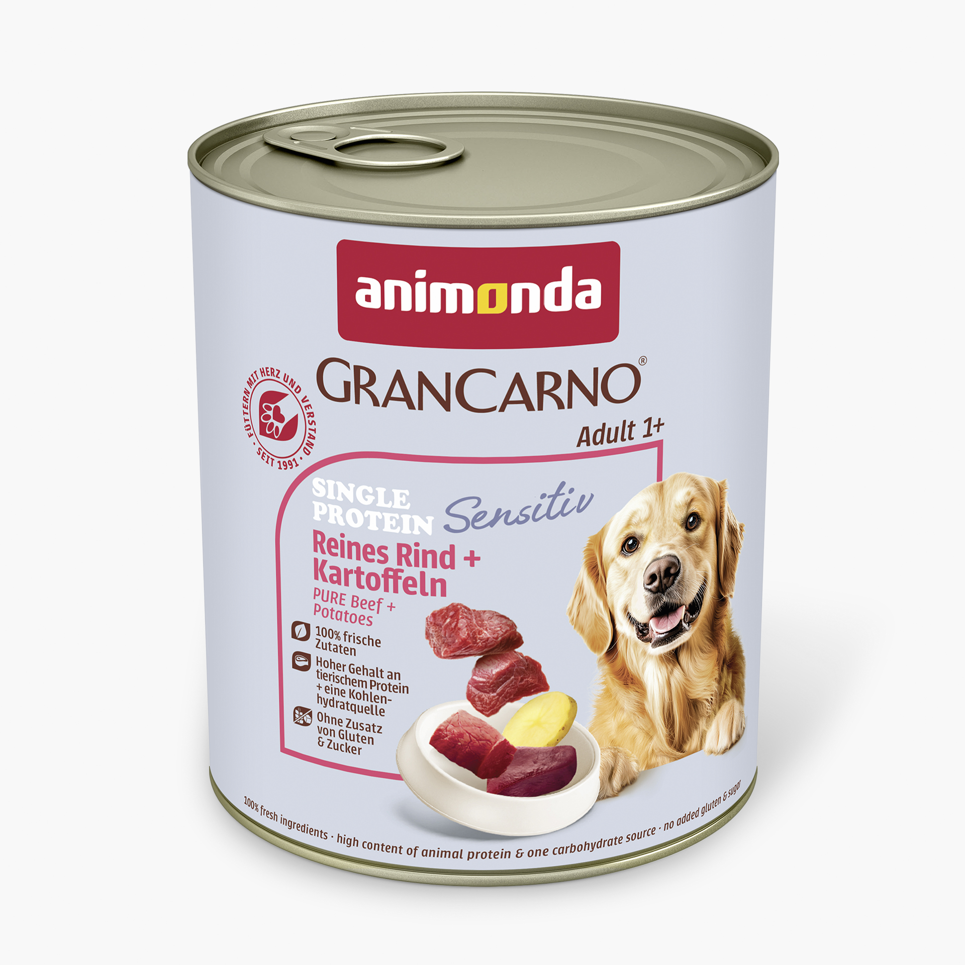 82417 animonda GranCarno Adult Sensitiv Reines Rind und Kartoffeln Hund Nassfutter