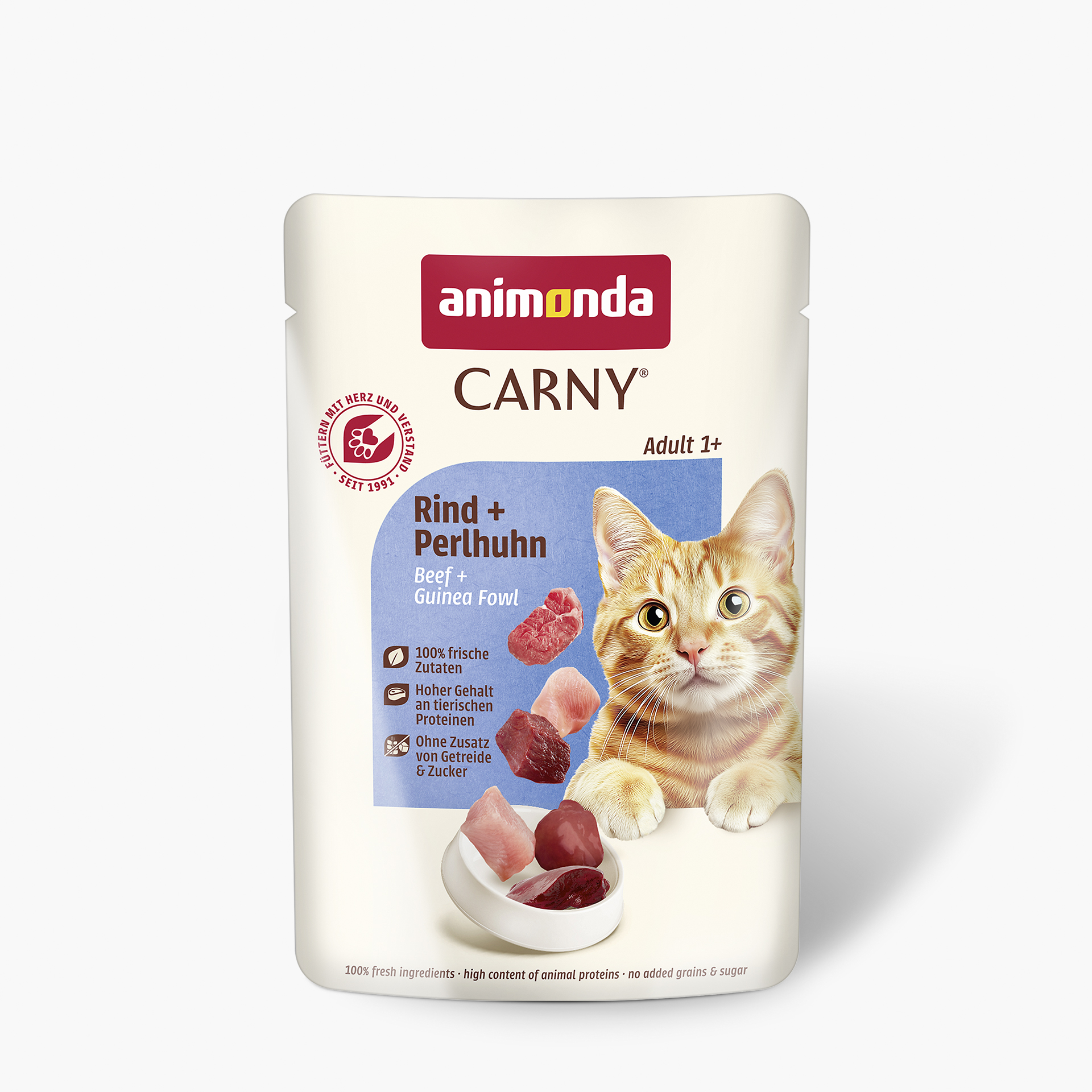 83082 animonda Carny Adult Rind und Perlhuhn Katze Nassfutter