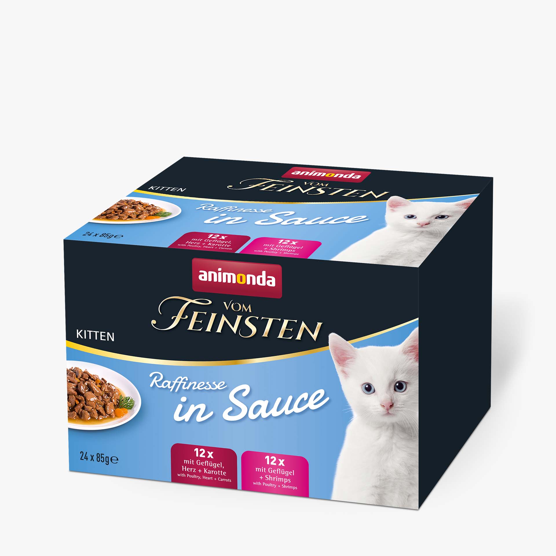 83009 animonda Vom Feinsten Kitten Raffinesse in Sauce Kitten 24 x 85g Mixpack  Katze Nassfutter