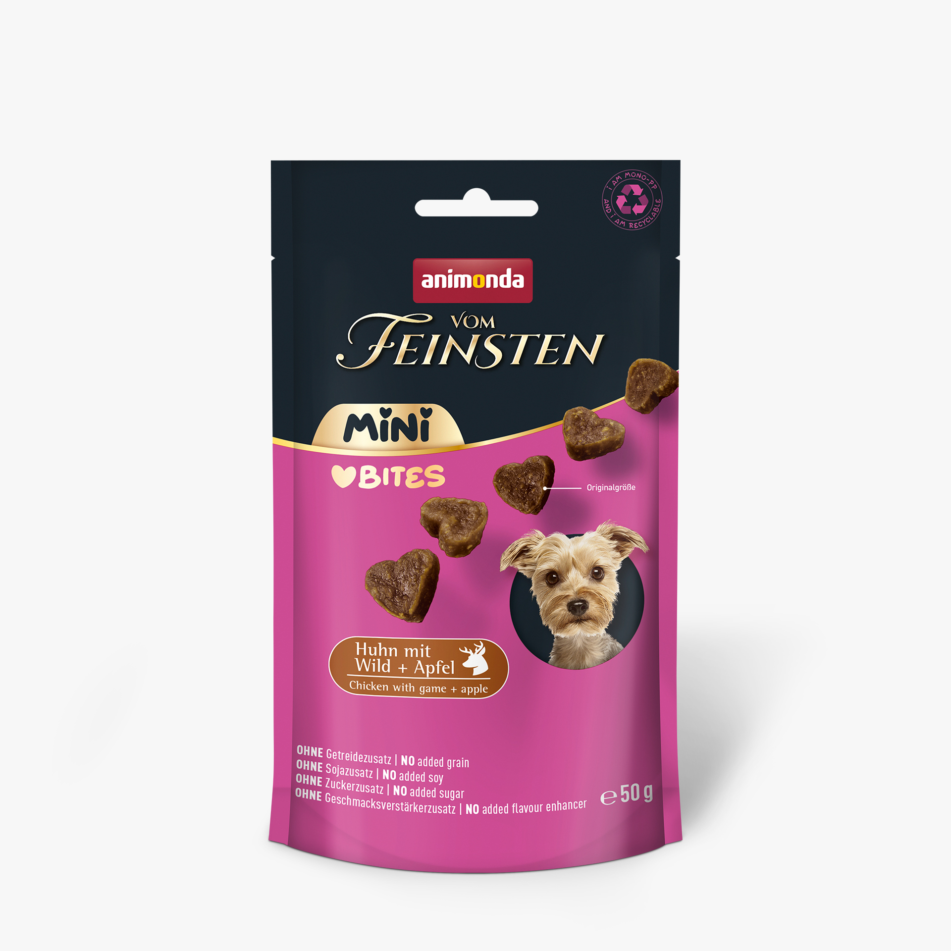 Vom Feinsten Adult Mini Love Bites Huhn mit Wild & Apfel | 50 g | 82860-0 Vom Feinsten Adult Mini Love Bites Huhn mit Wild & Apfel | 50 g | 82860-0