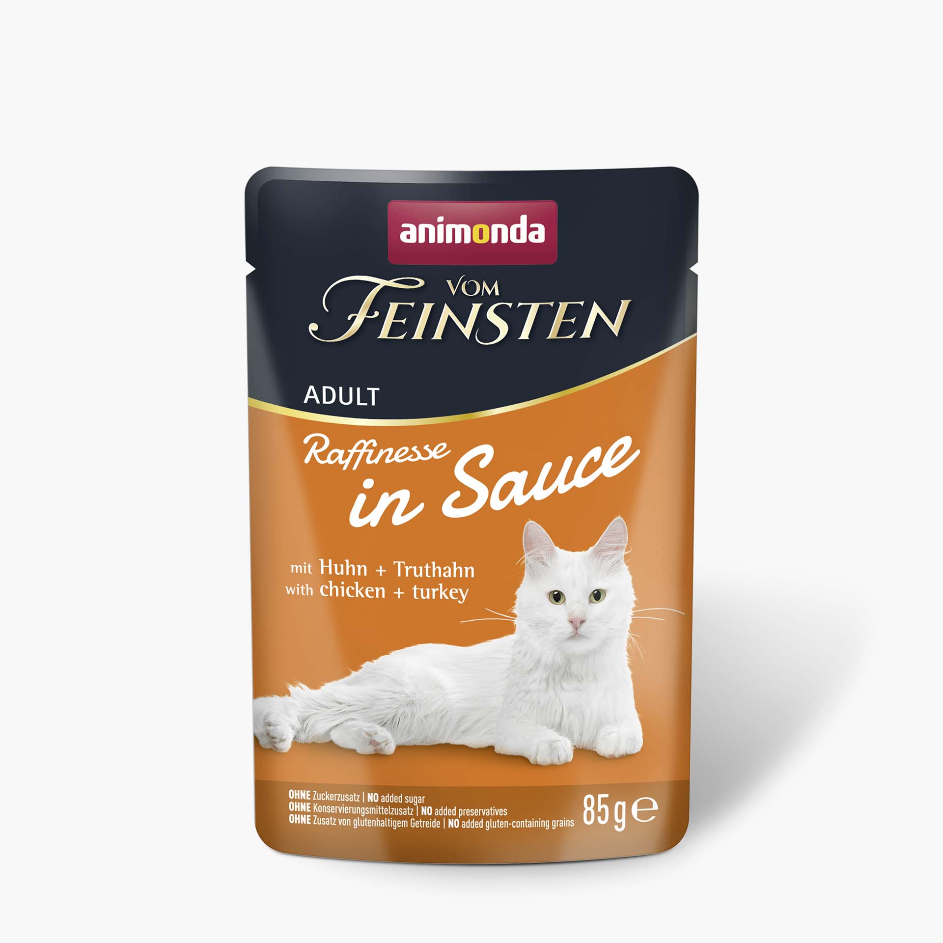 83407 animonda Vom Feinsten Adult Raffinesse in Sauce mit Huhn und Truthahn Katze Nassfutter