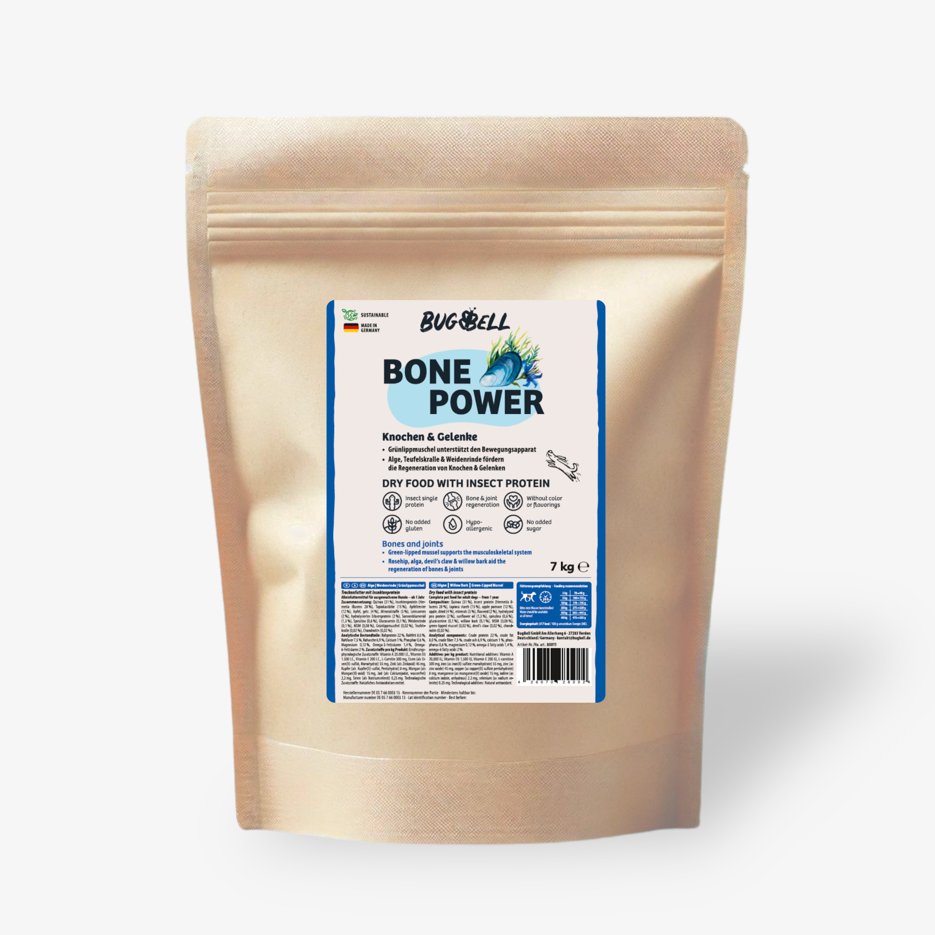 85011 BugBell Bugbell Adult Blau BonePower Hund Trockenfutter 85011 BugBell Bugbell Adult Blau BonePower Hund Trockenfutter