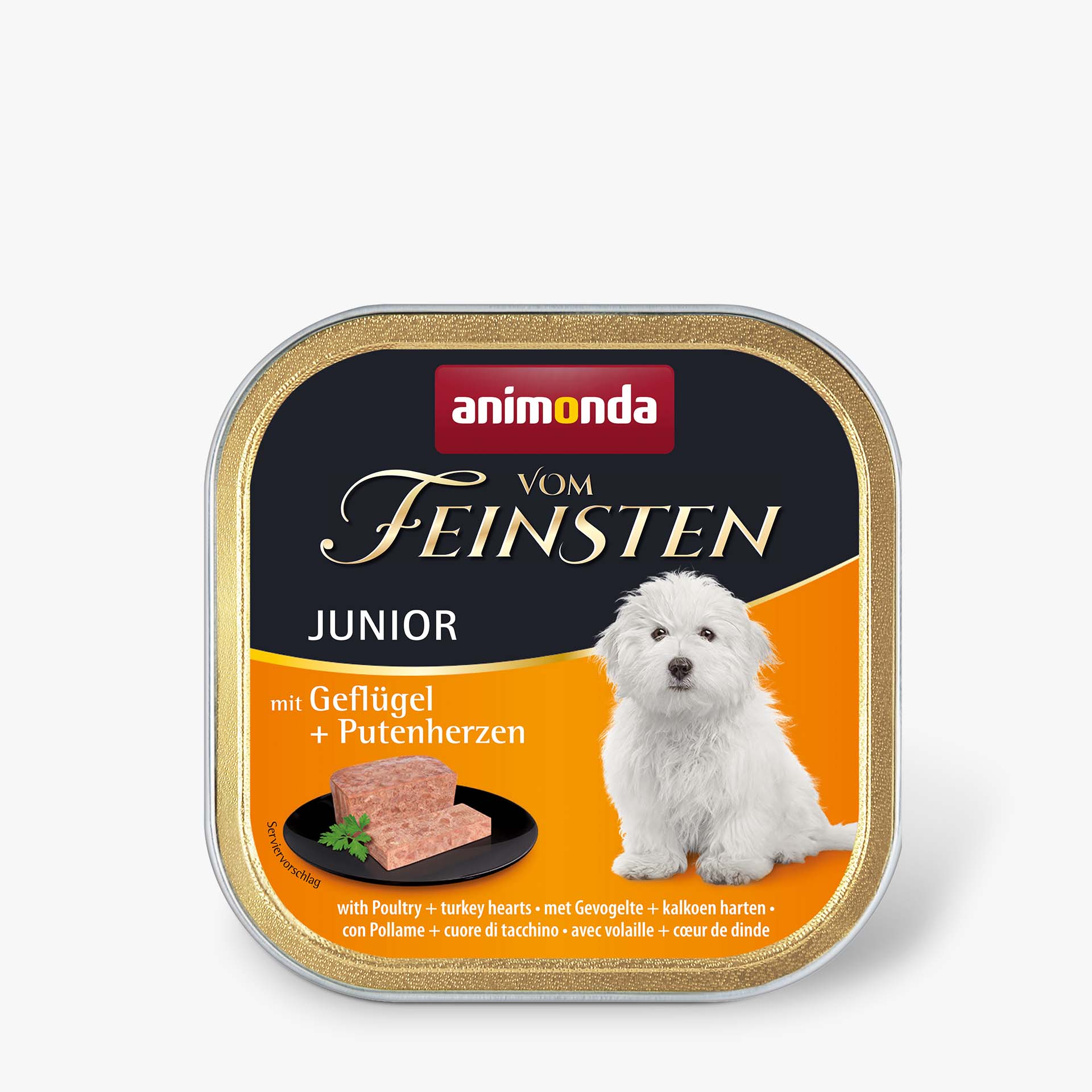 82621 animonda Vom Feinsten Junior mit Gefluegel und Putenherzen Hund Nassfutter